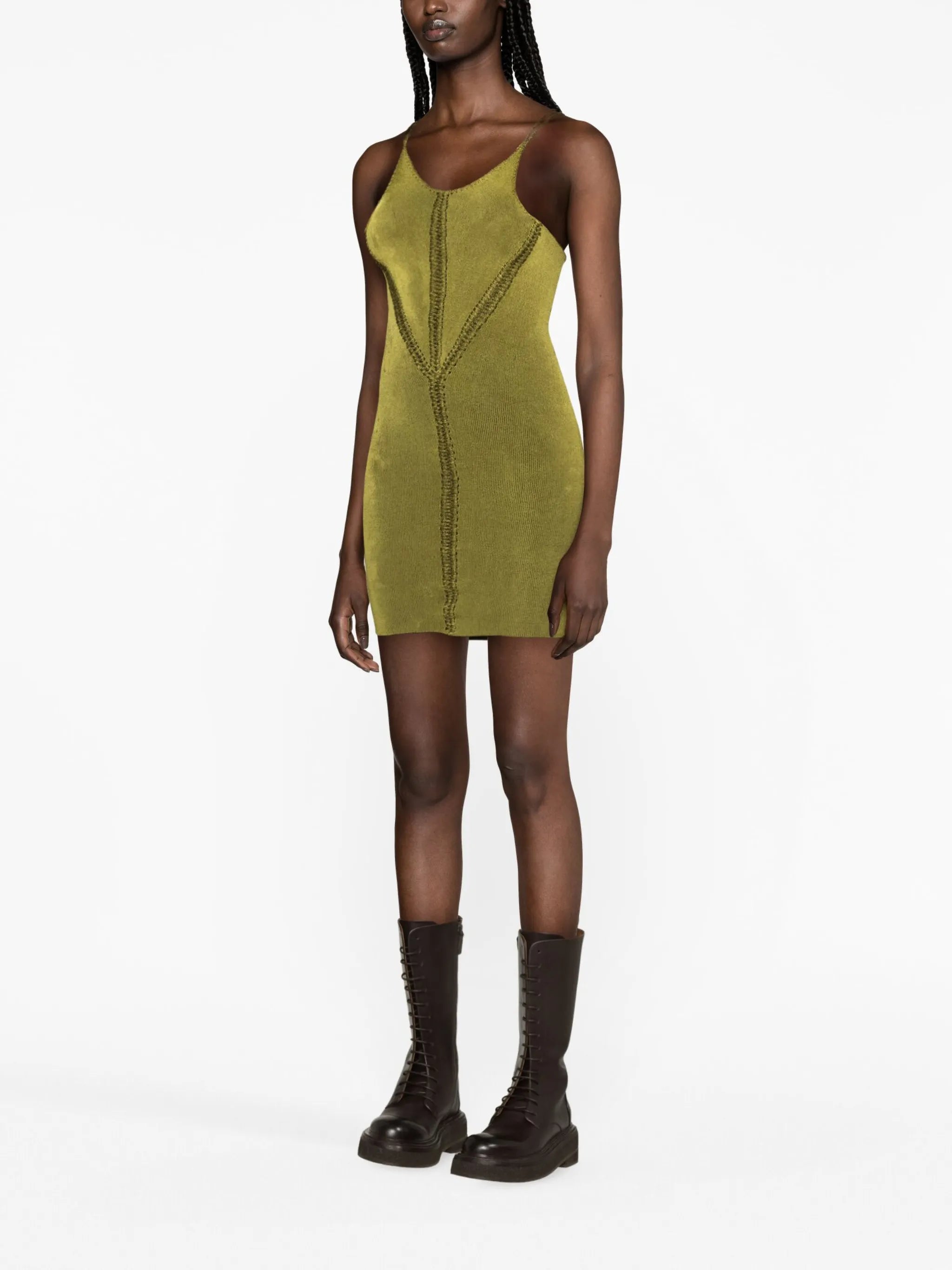 Mirror whipstitch minidress