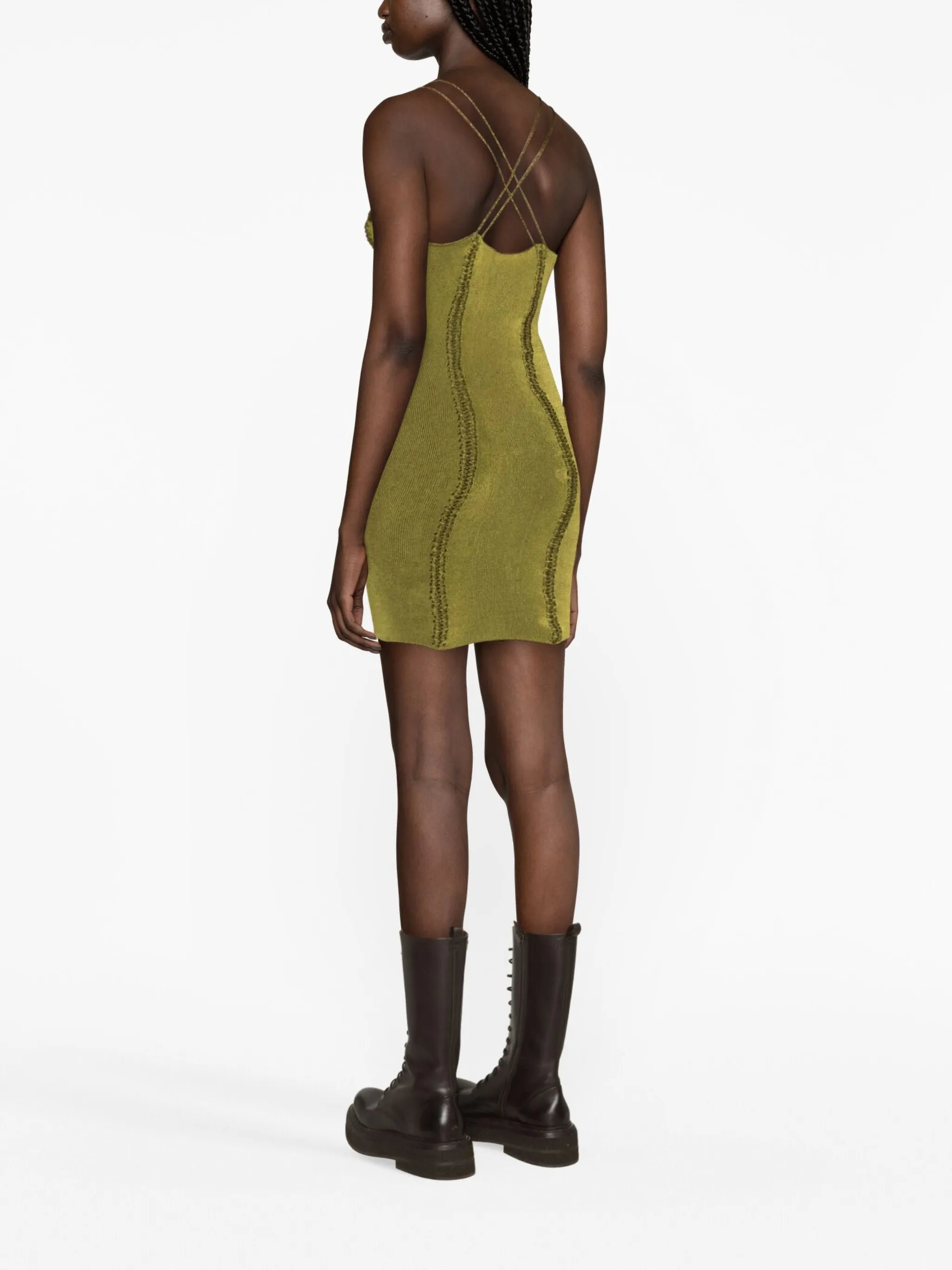 Mirror whipstitch minidress