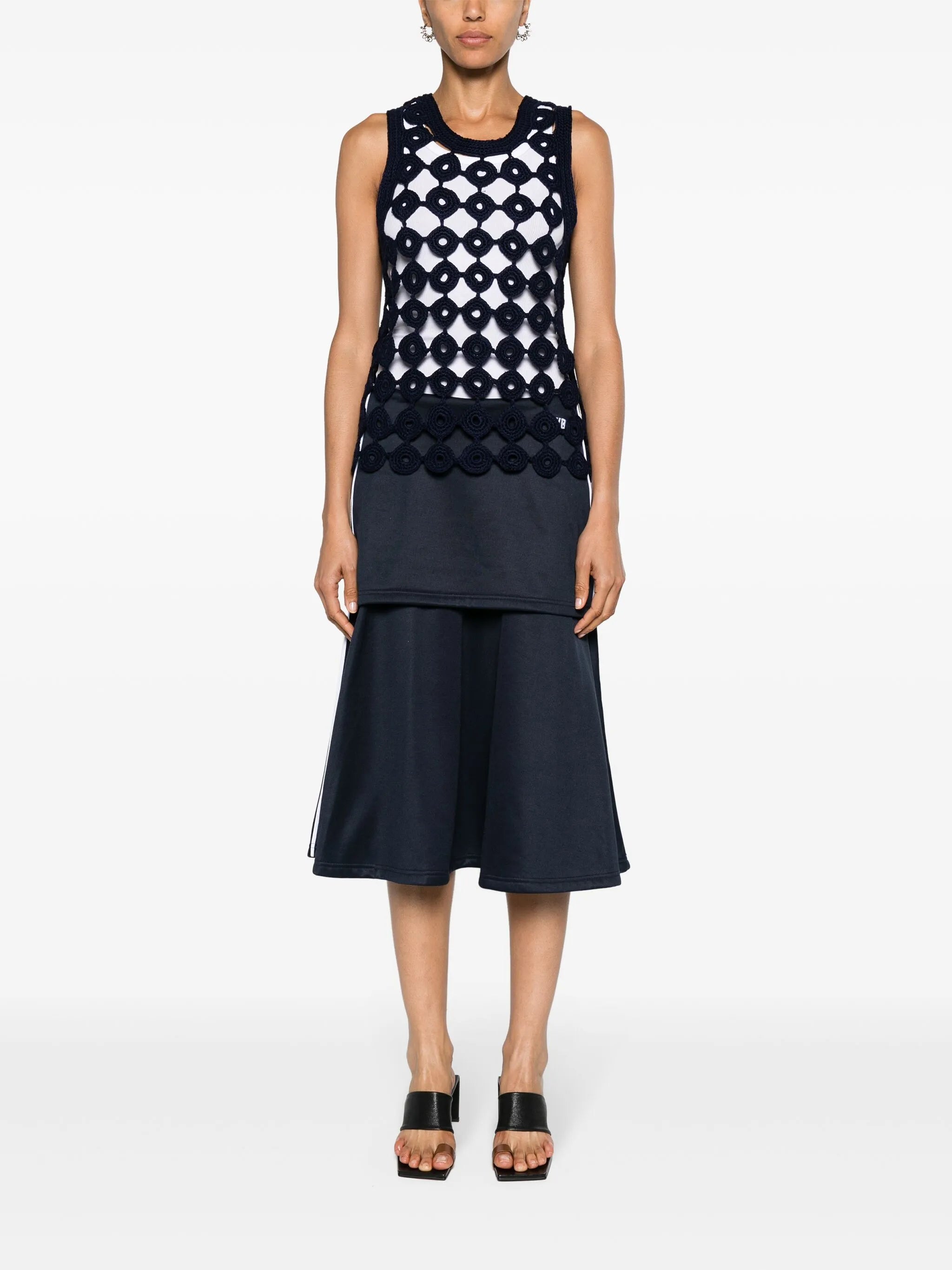 Stanza crochet-knit vest