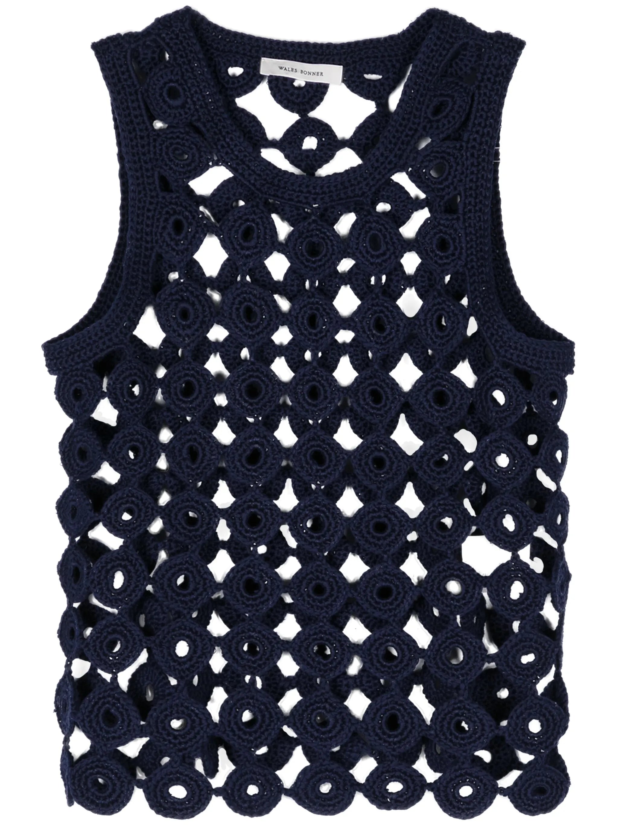 Stanza crochet-knit vest