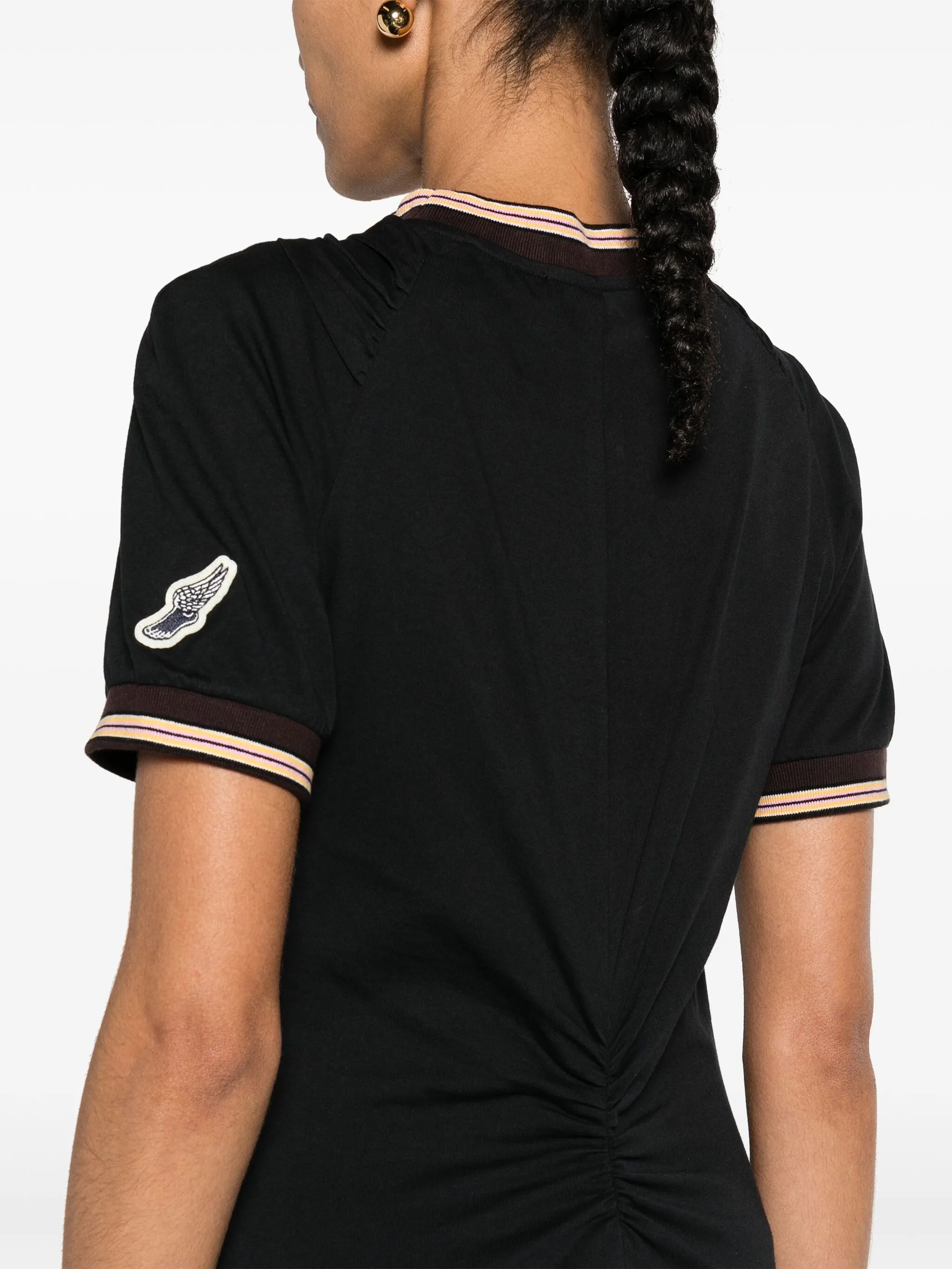 twisted maxi T-shirt dress