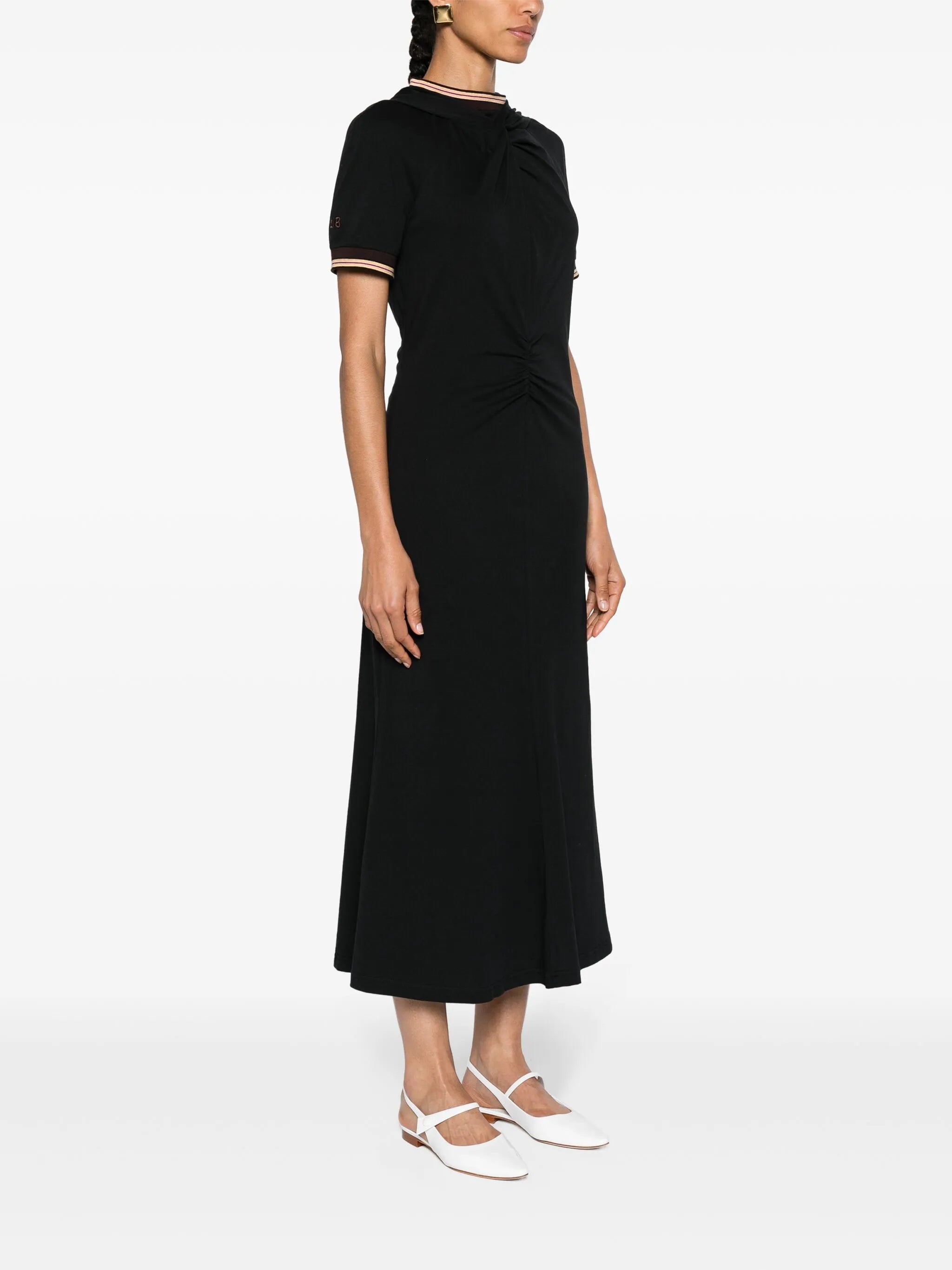 twisted maxi T-shirt dress