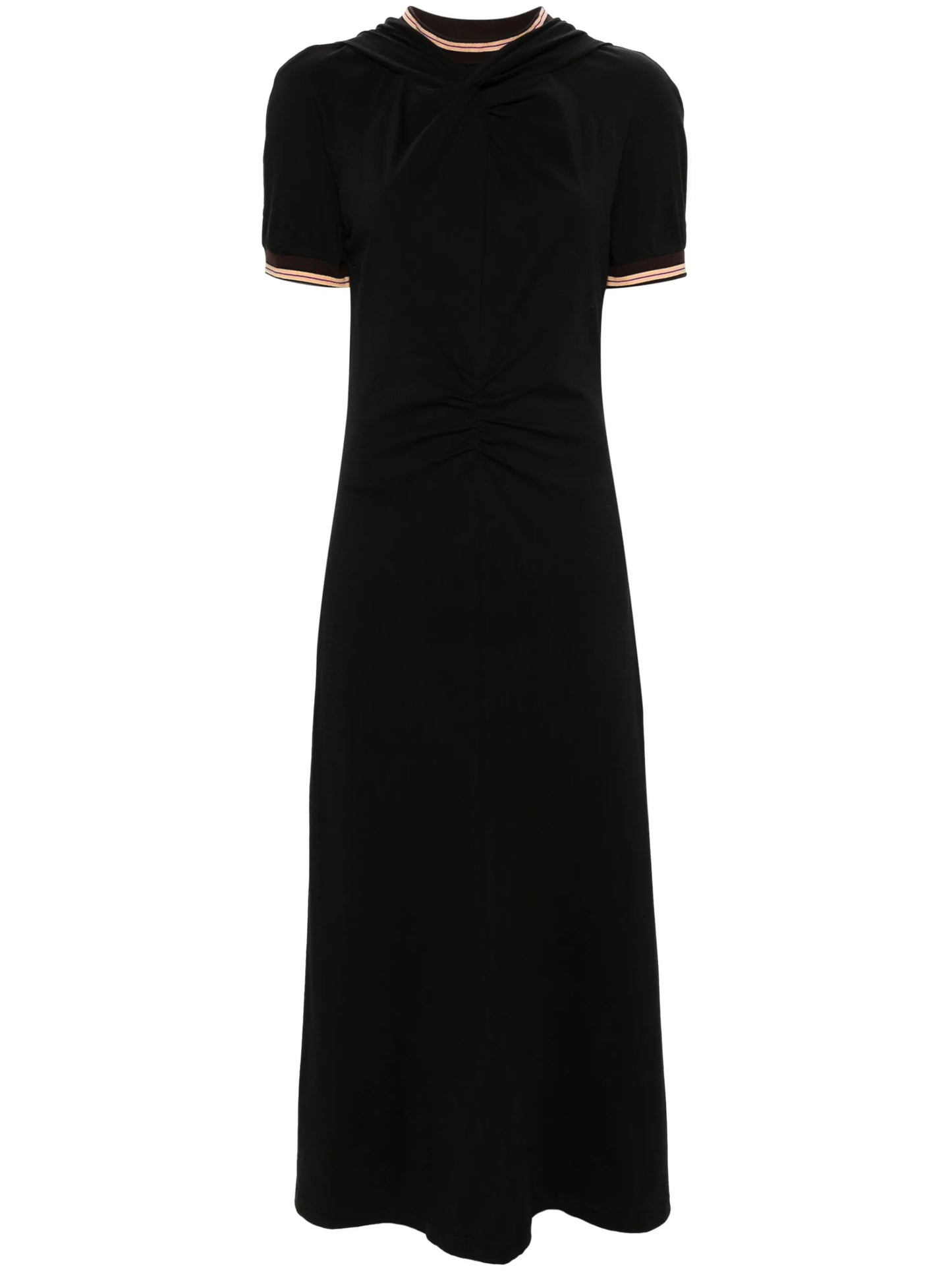twisted maxi T-shirt dress