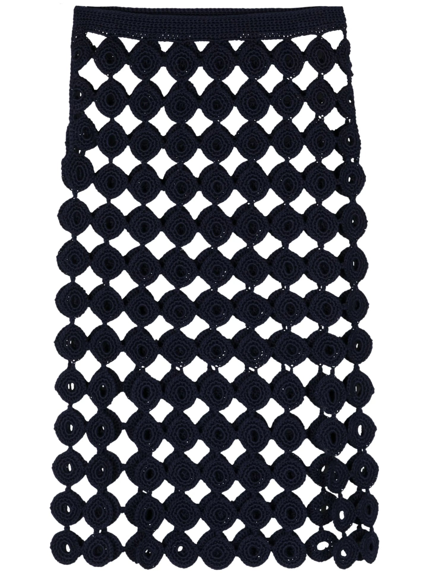 Stanza crochet-knit midi skirt