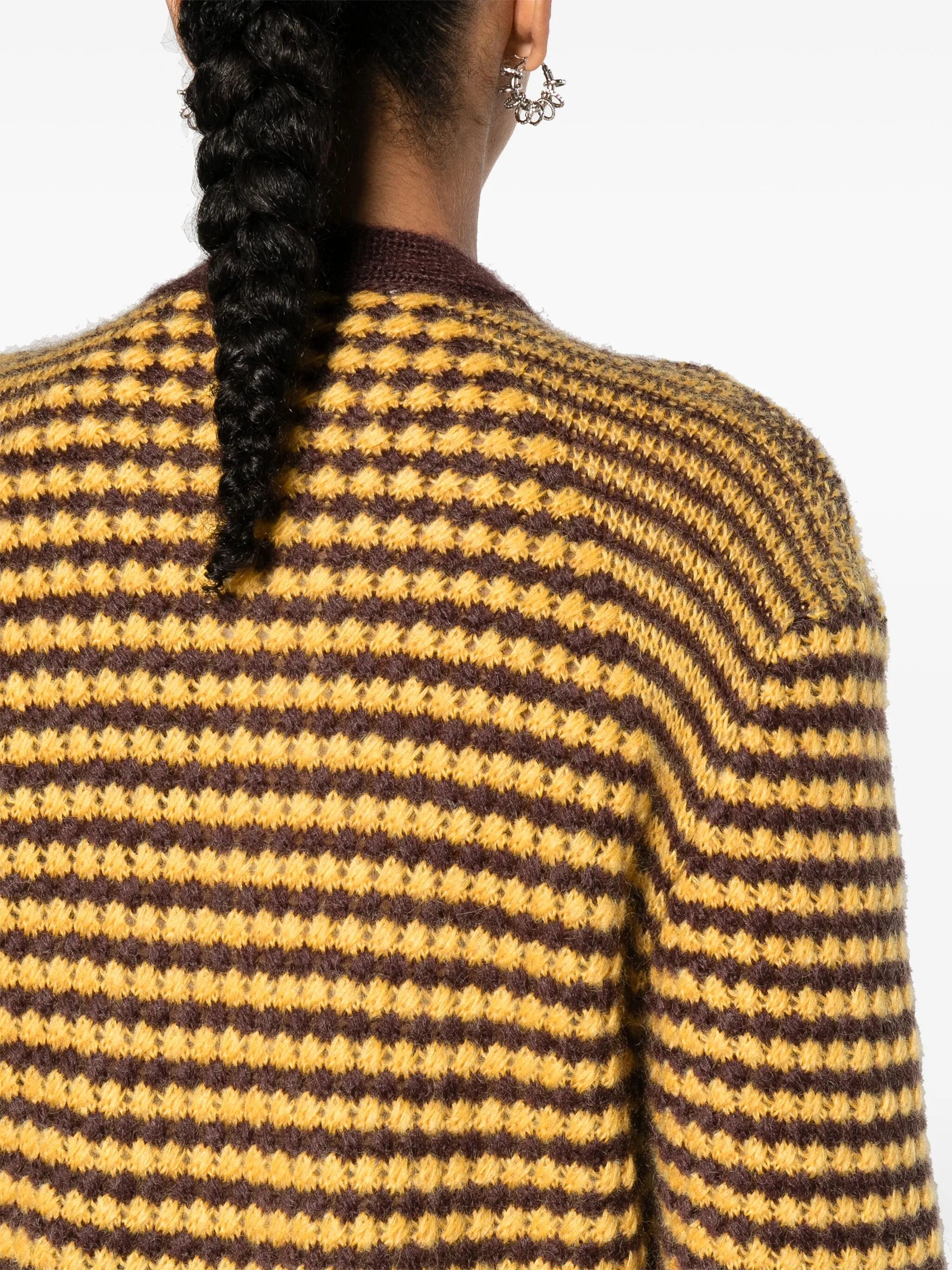 Unity brushed striped cardigan