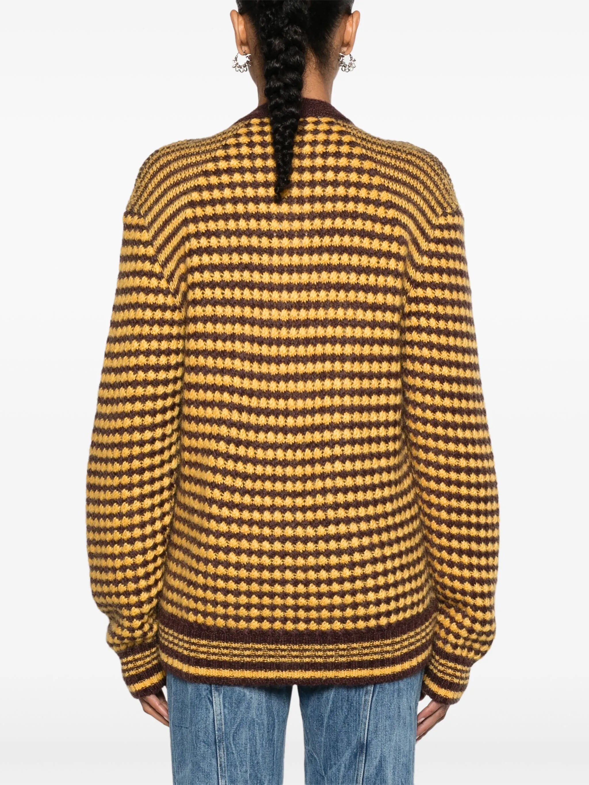 Unity brushed striped cardigan