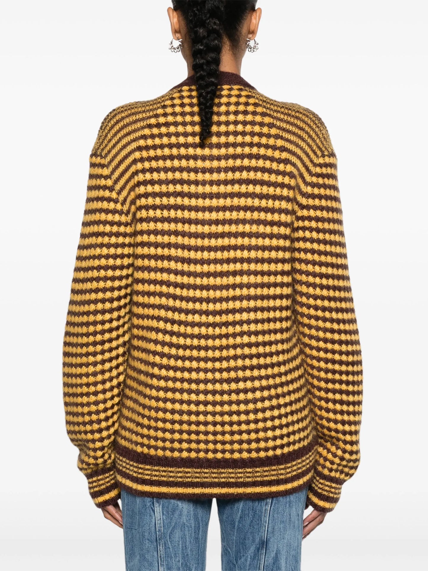Unity brushed striped cardigan