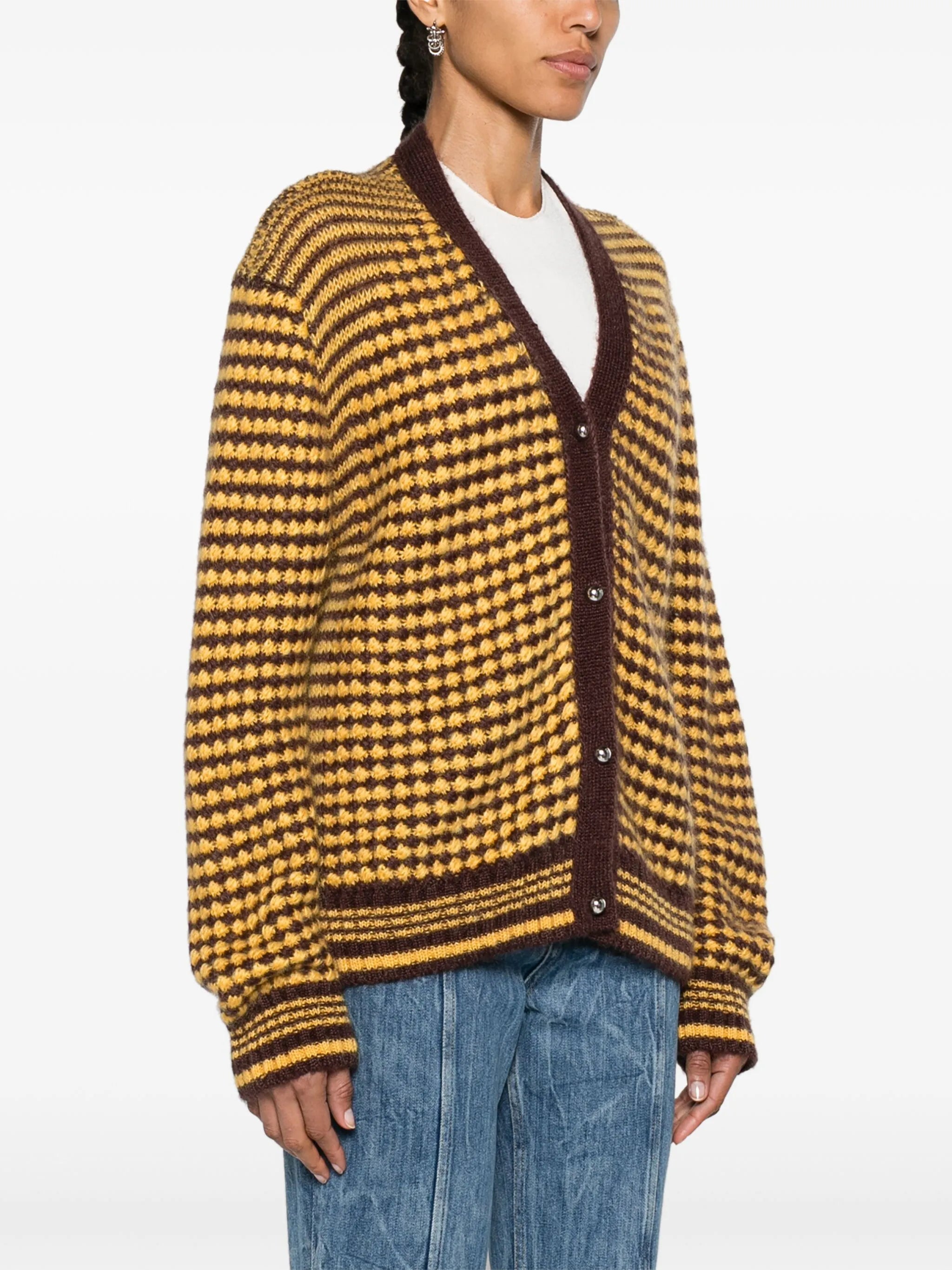 Unity brushed striped cardigan