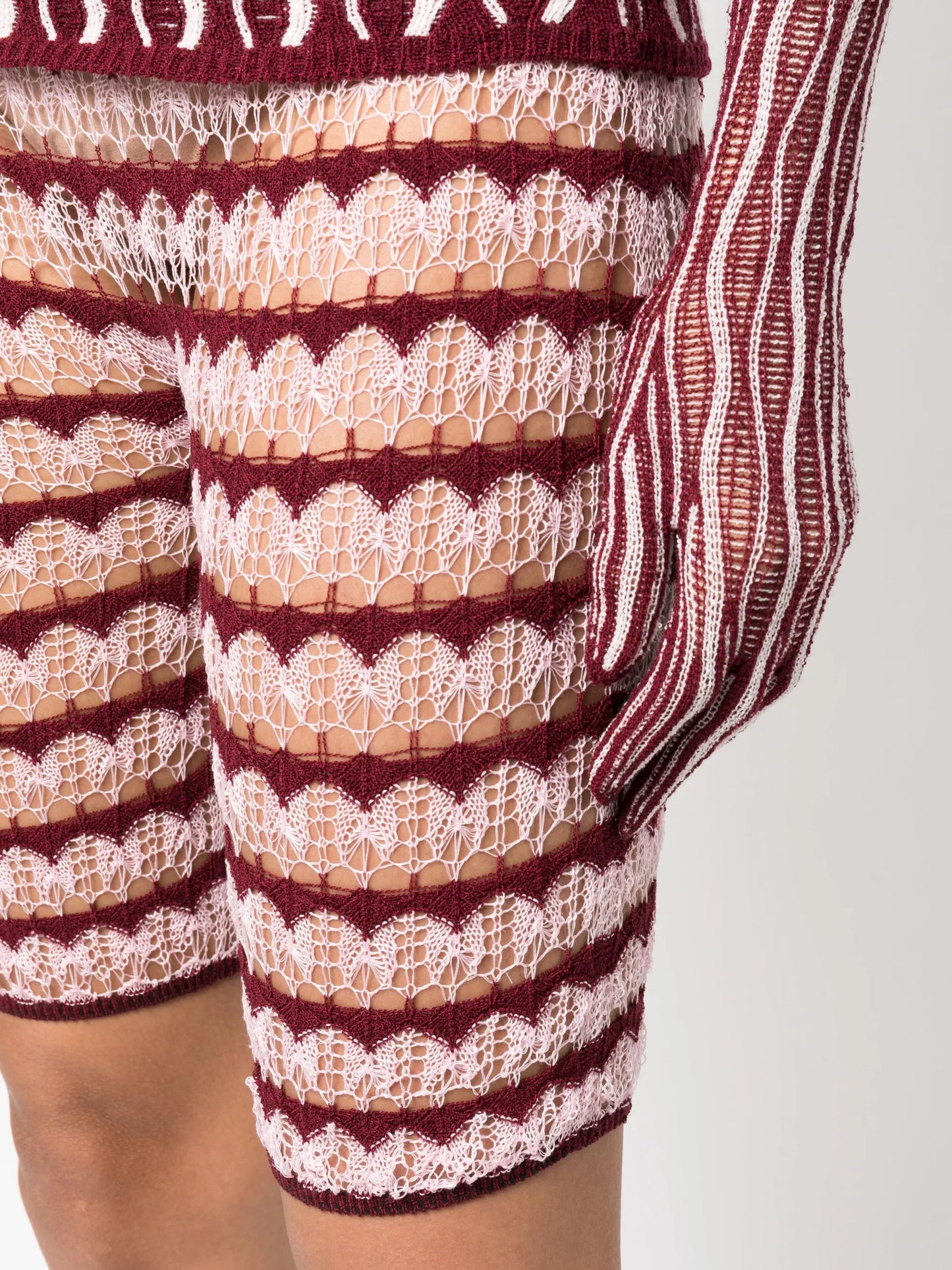 Lacy open-knit shorts