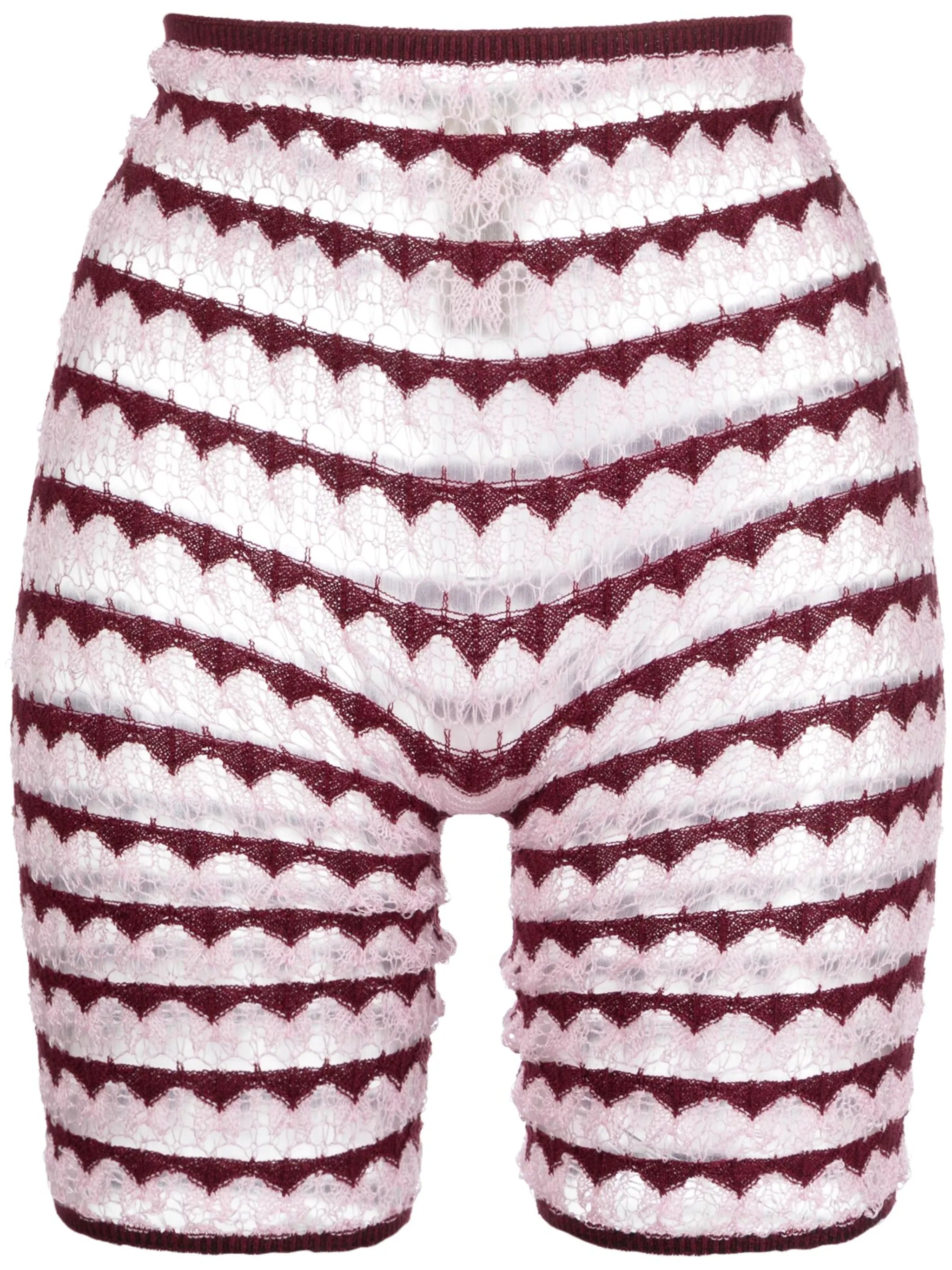 Lacy open-knit shorts