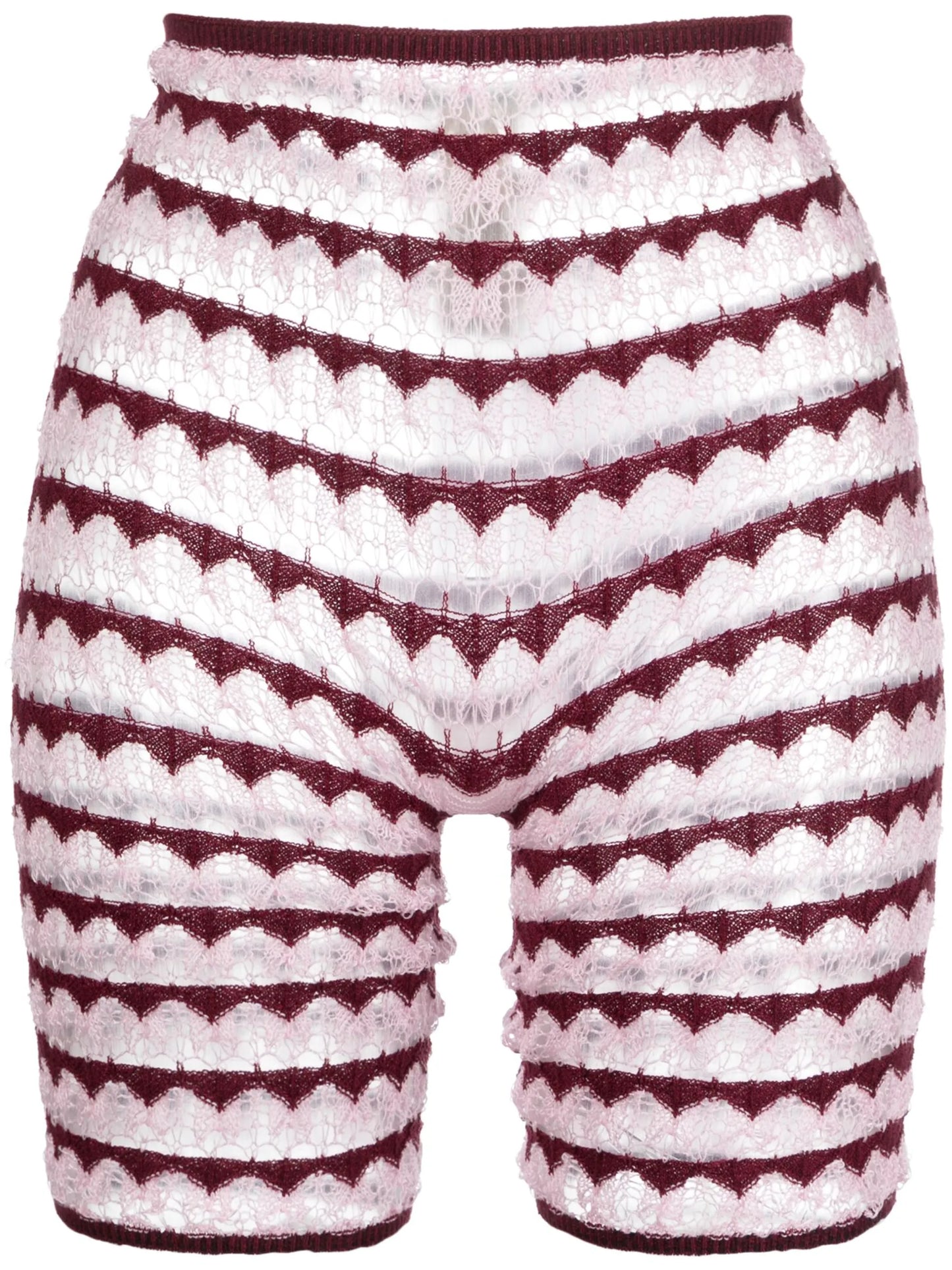 Lacy open-knit shorts