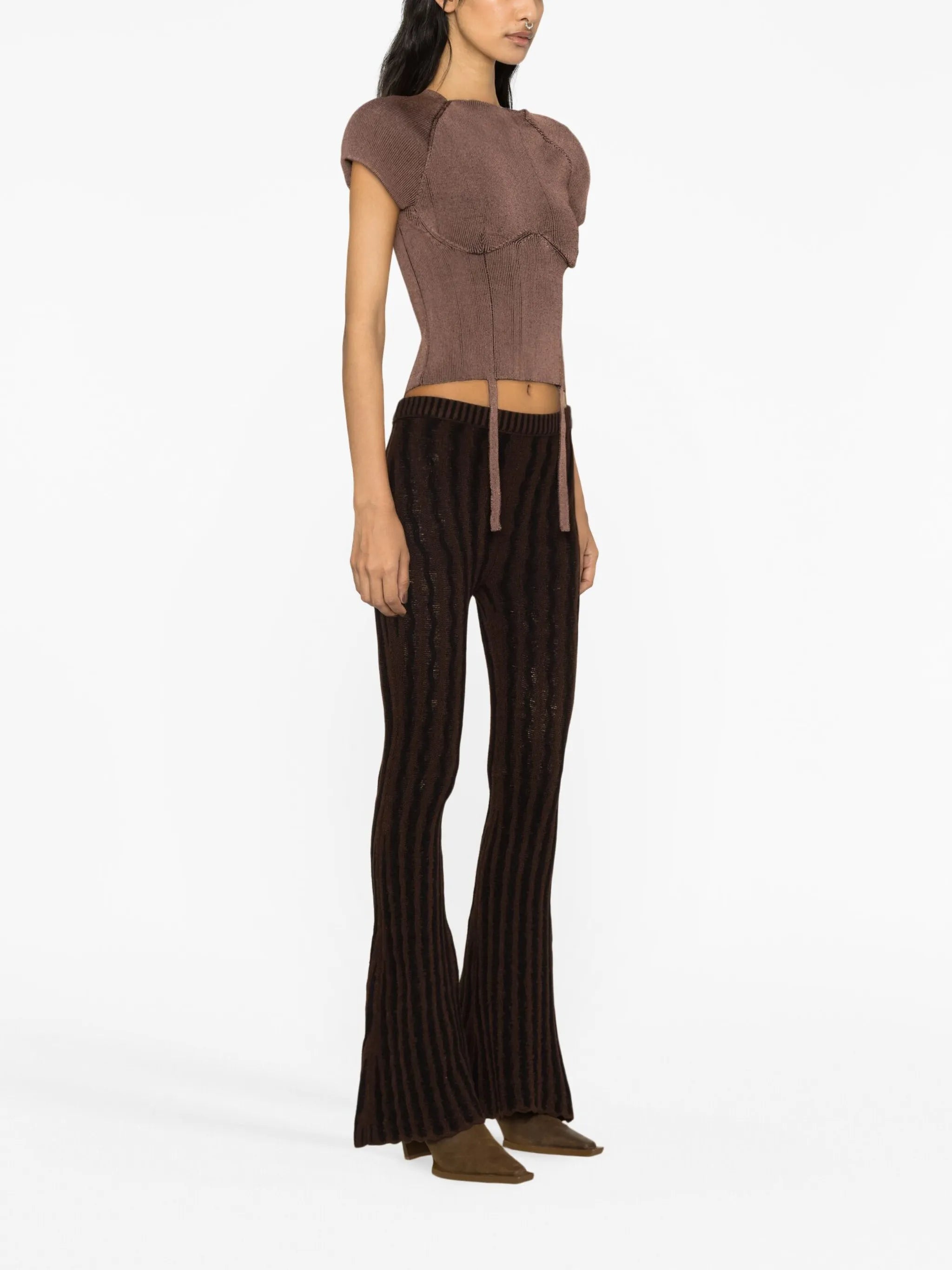 Cactus flared trousers