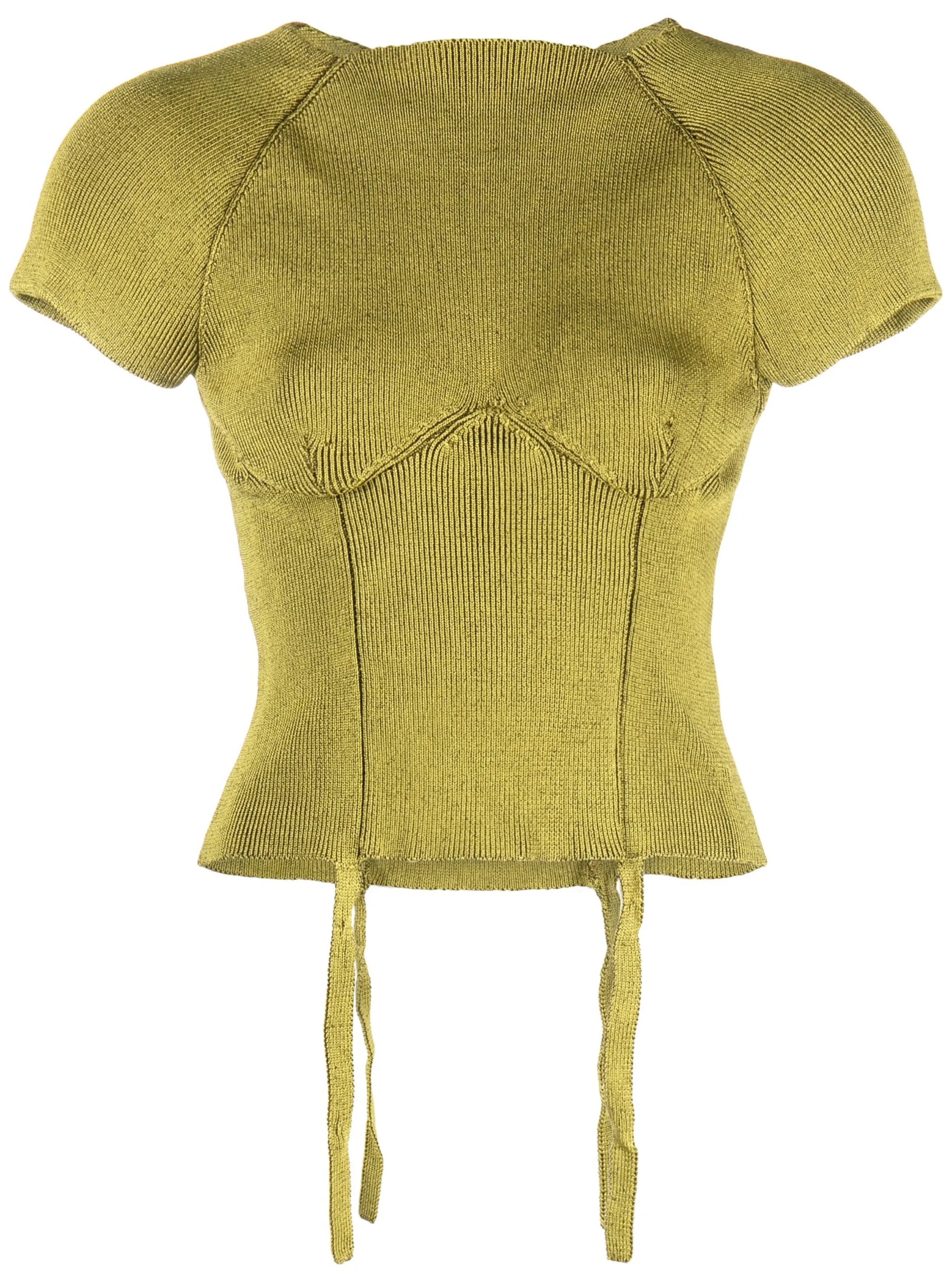 Shield ribbed-knit top