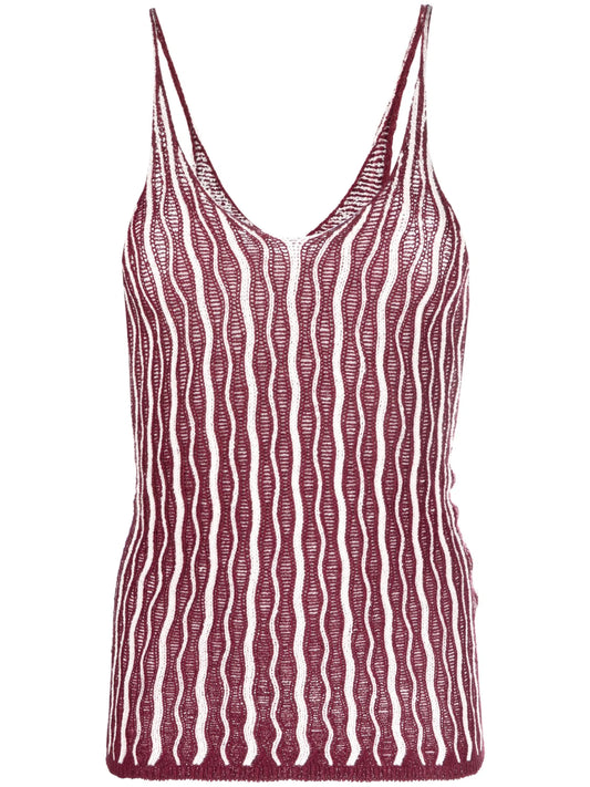 Cactus U-neck knitted top