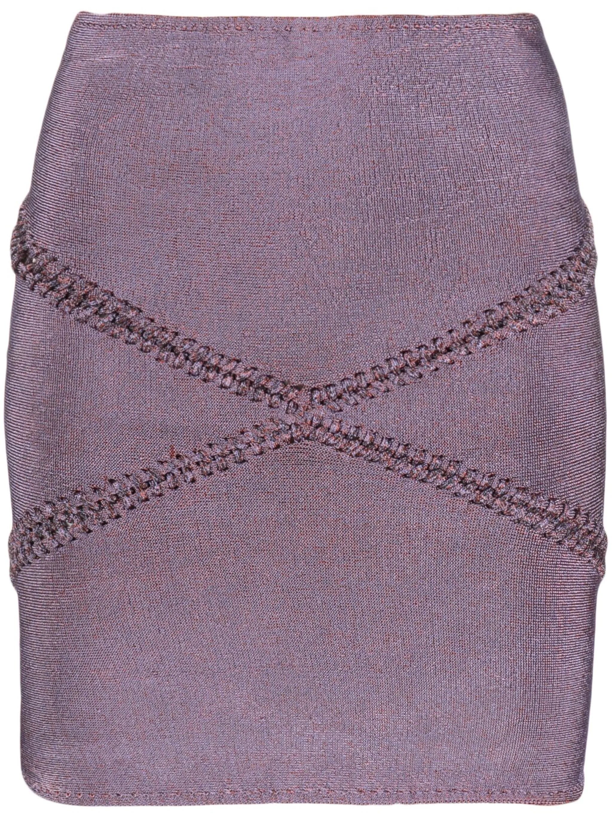 Mirror whipstitch miniskirt