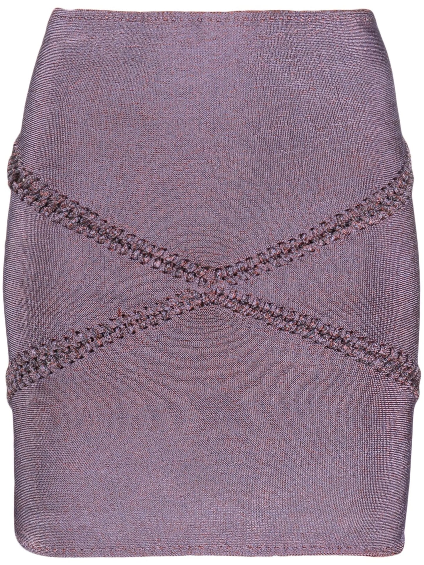 Mirror whipstitch miniskirt