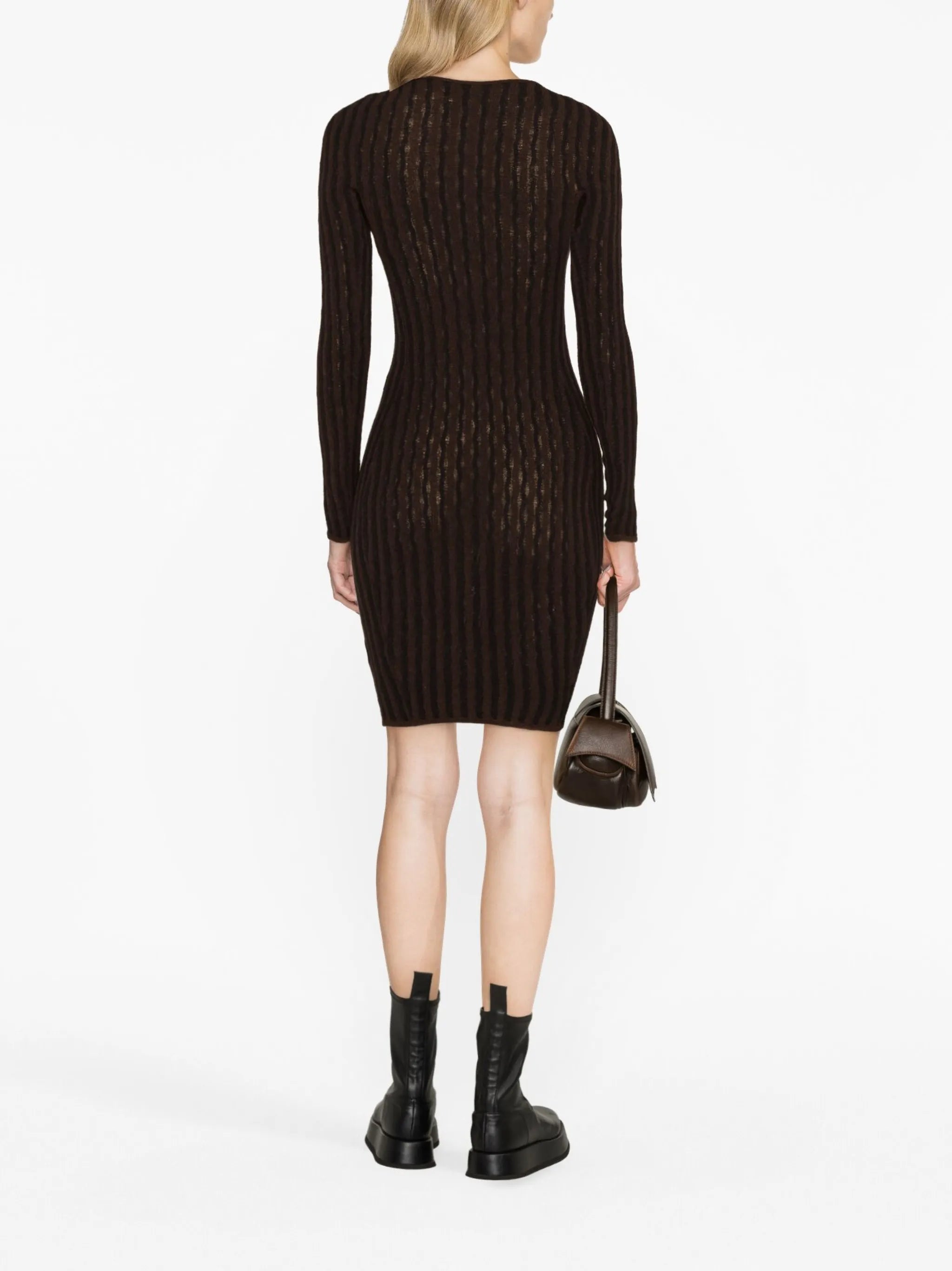 Cactus ladder-knit minidress