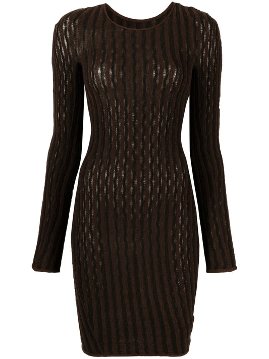 Cactus ladder-knit minidress