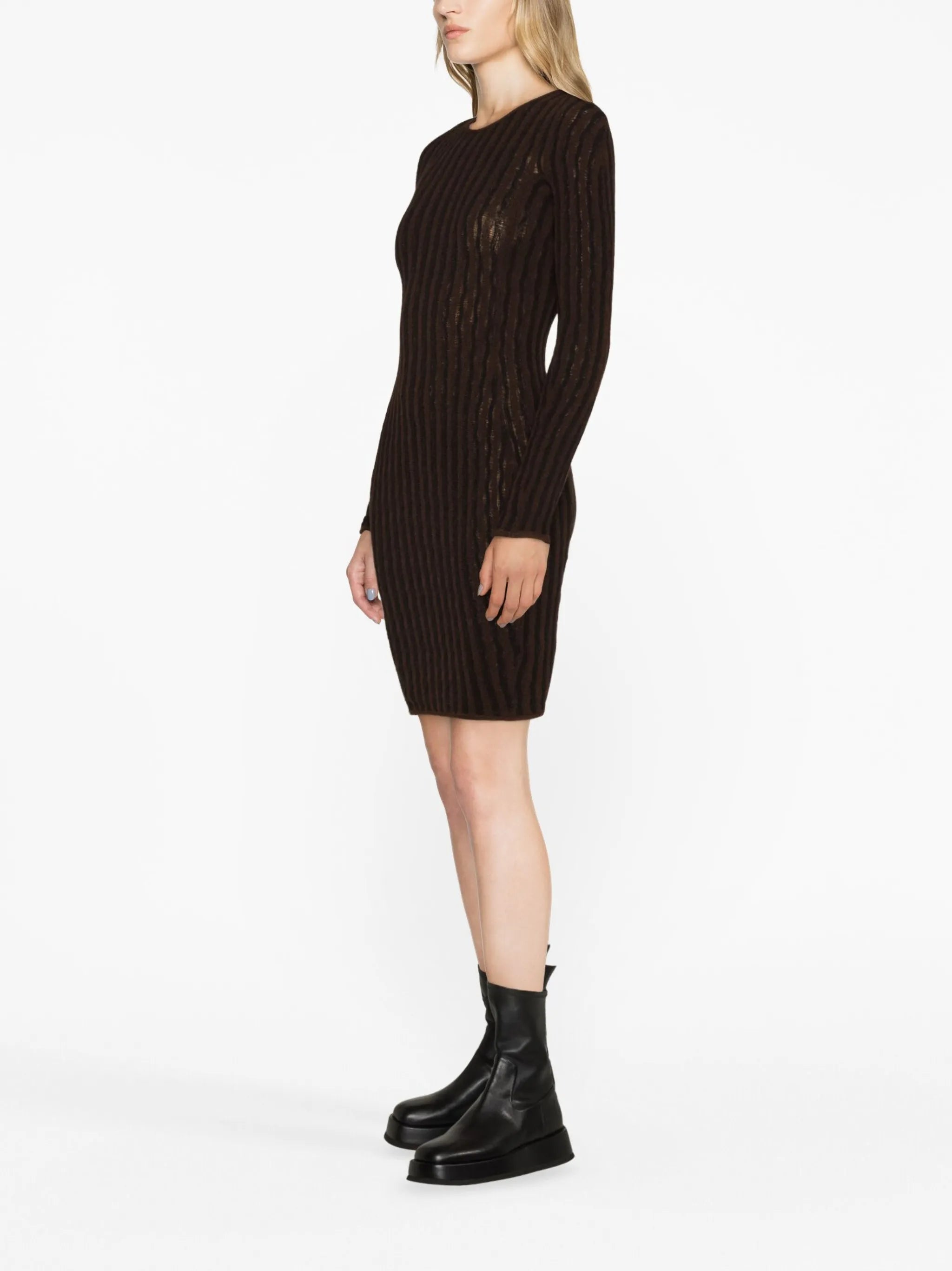 Cactus ladder-knit minidress