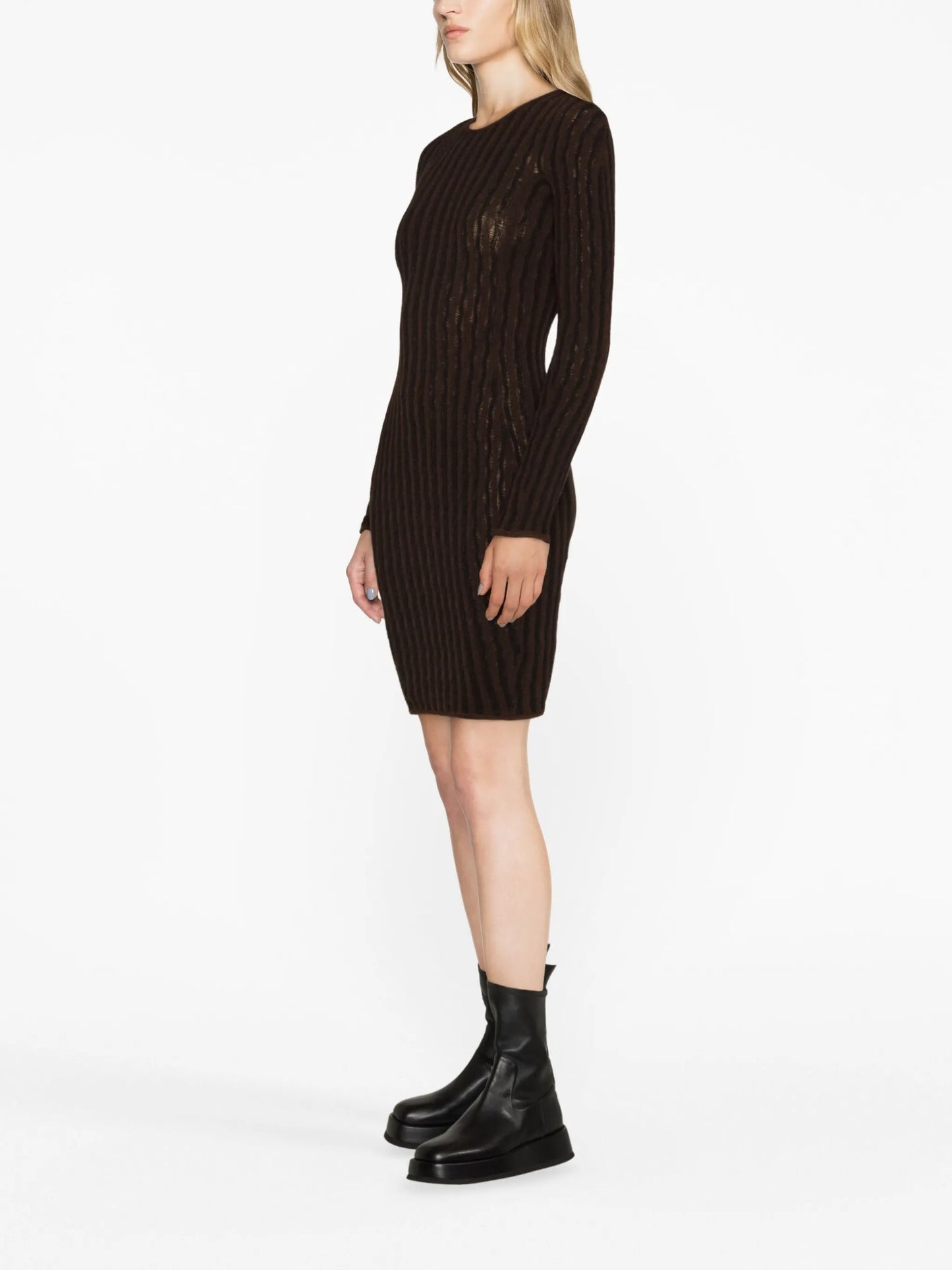Cactus ladder-knit minidress
