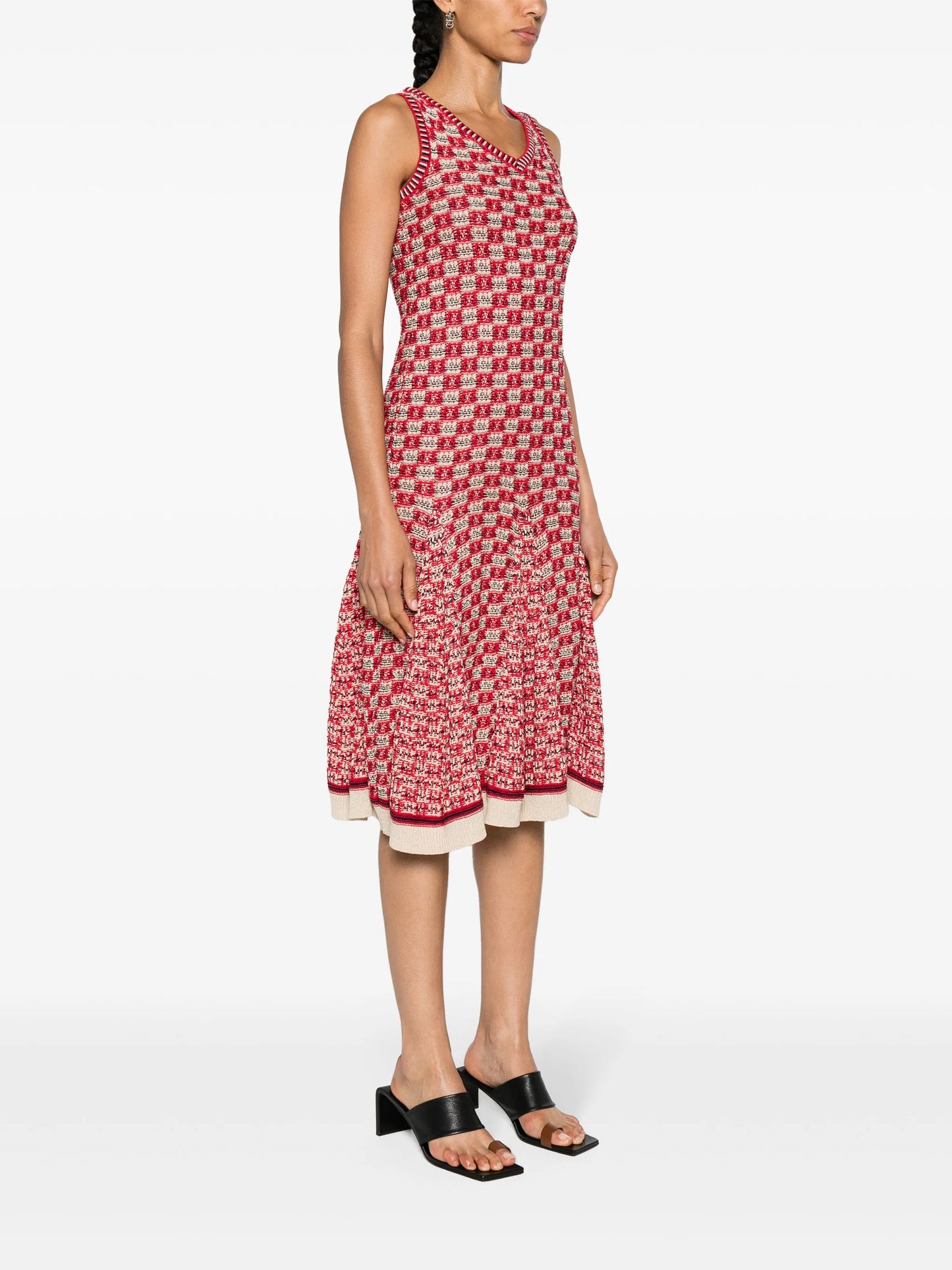 Soar godet midi dress