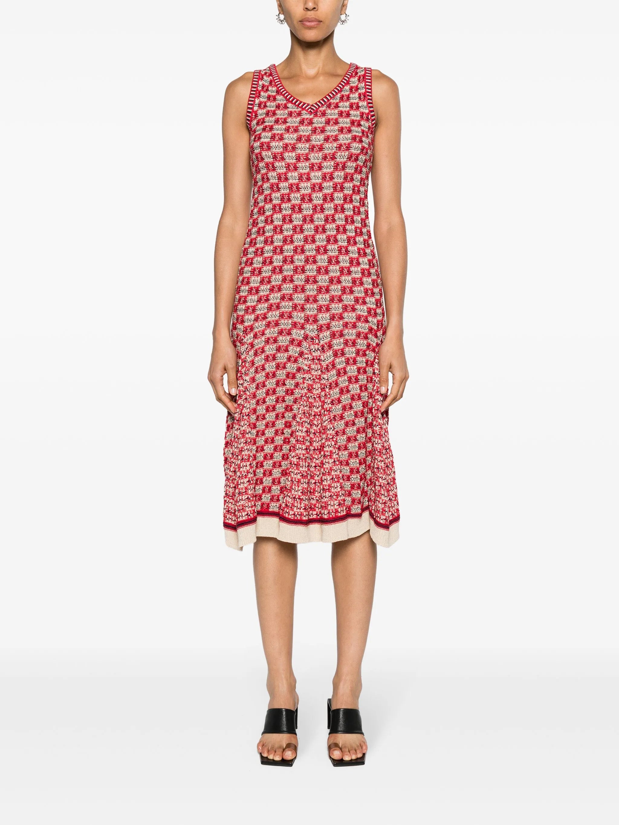 Soar godet midi dress