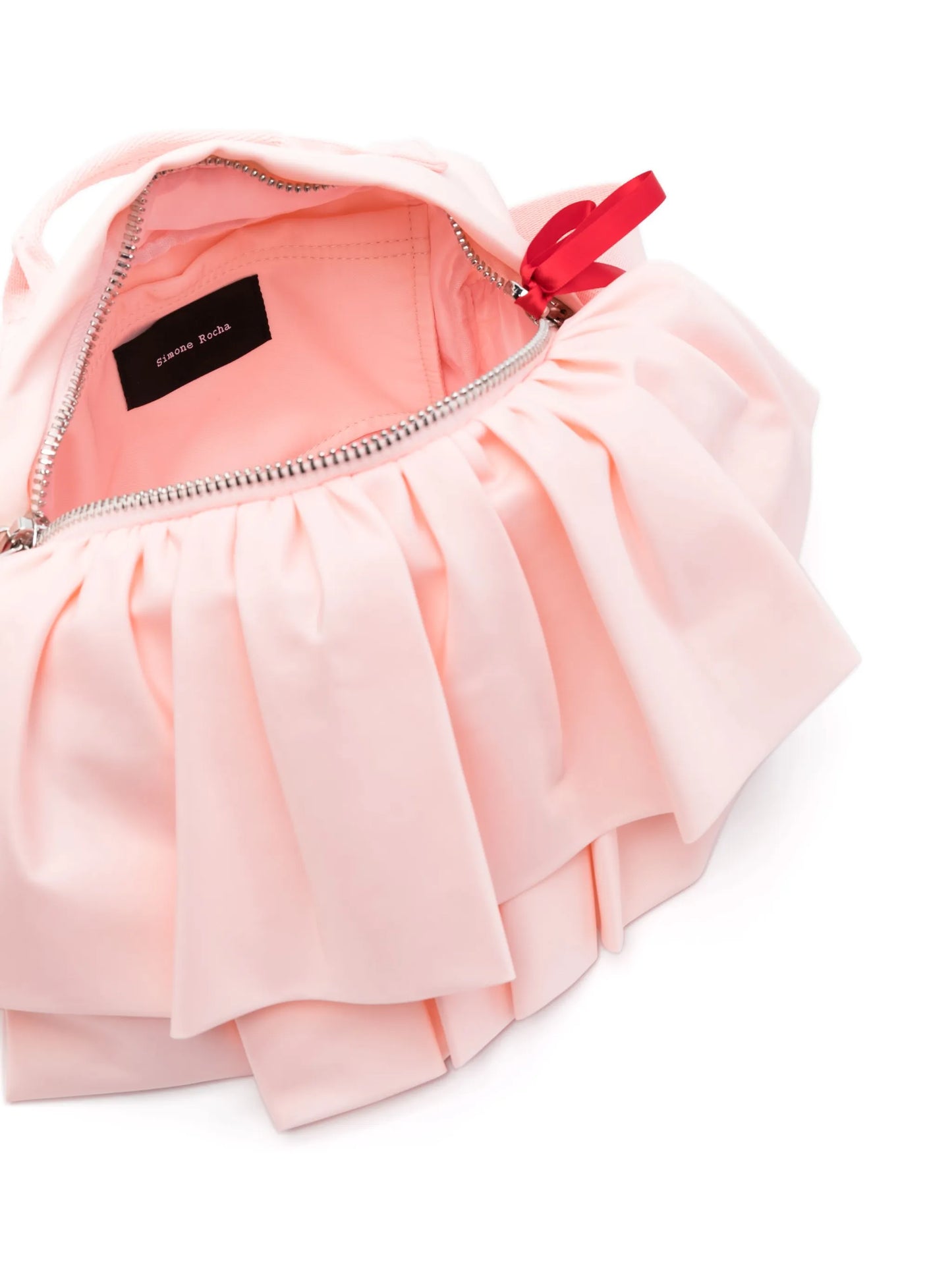 ruffled bow-detail crossbody bag