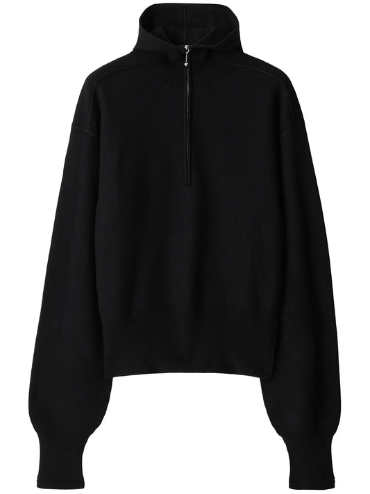 half-zip wool jumper