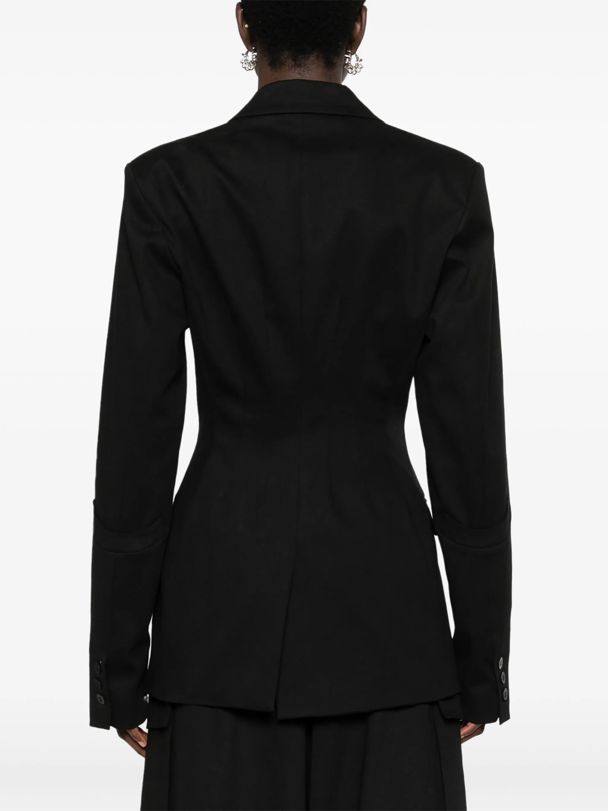 single-breasted twill blazer