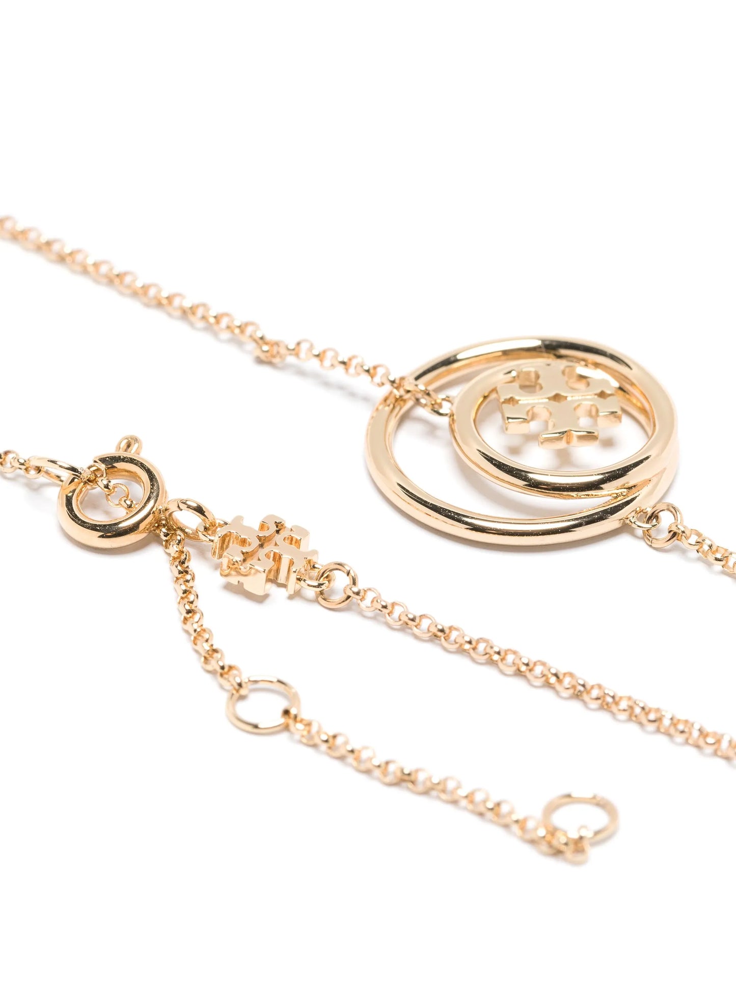 Double T crystal chain necklace