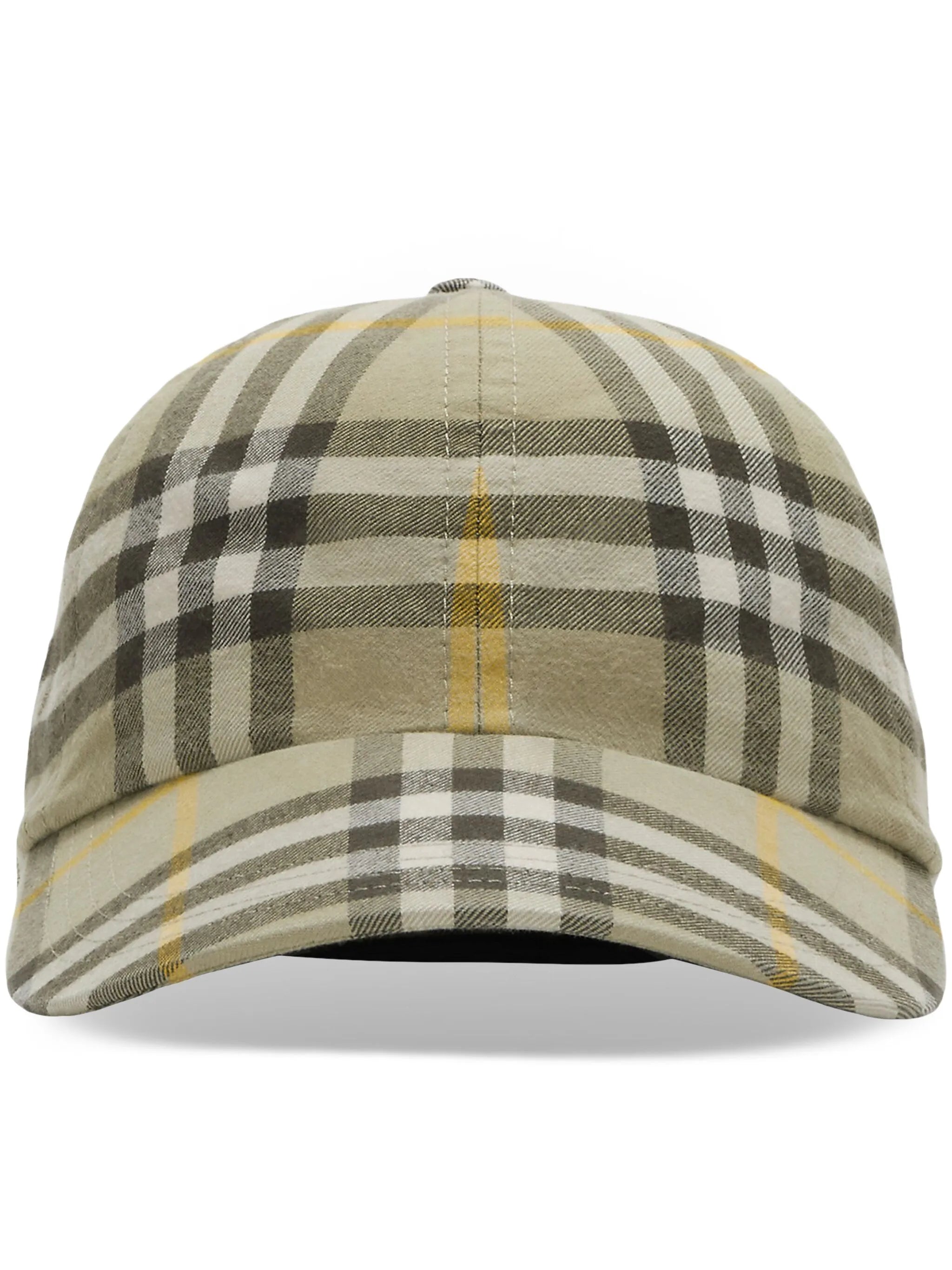 check-print baseball cap