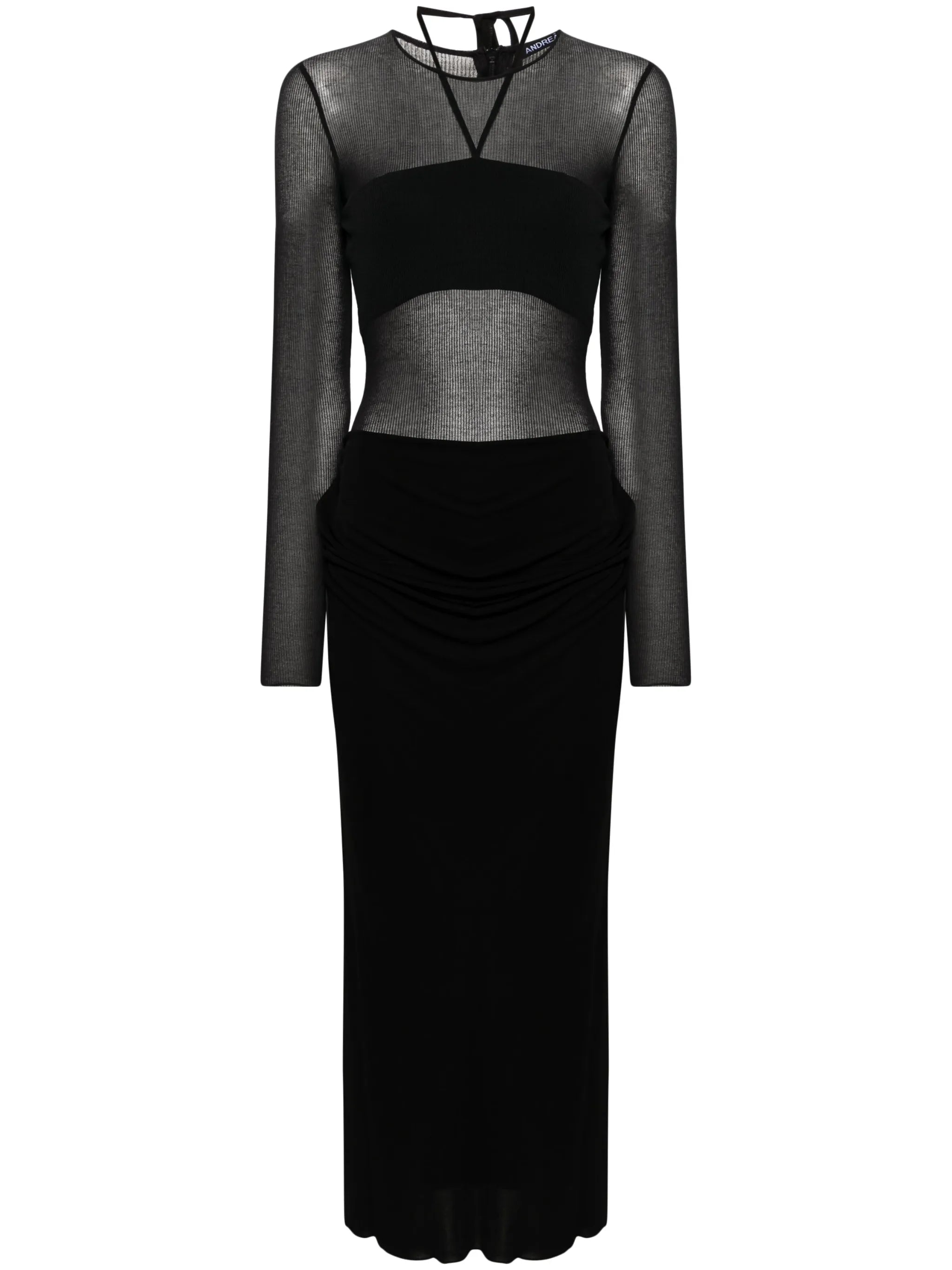 ribbed jersey midi dress