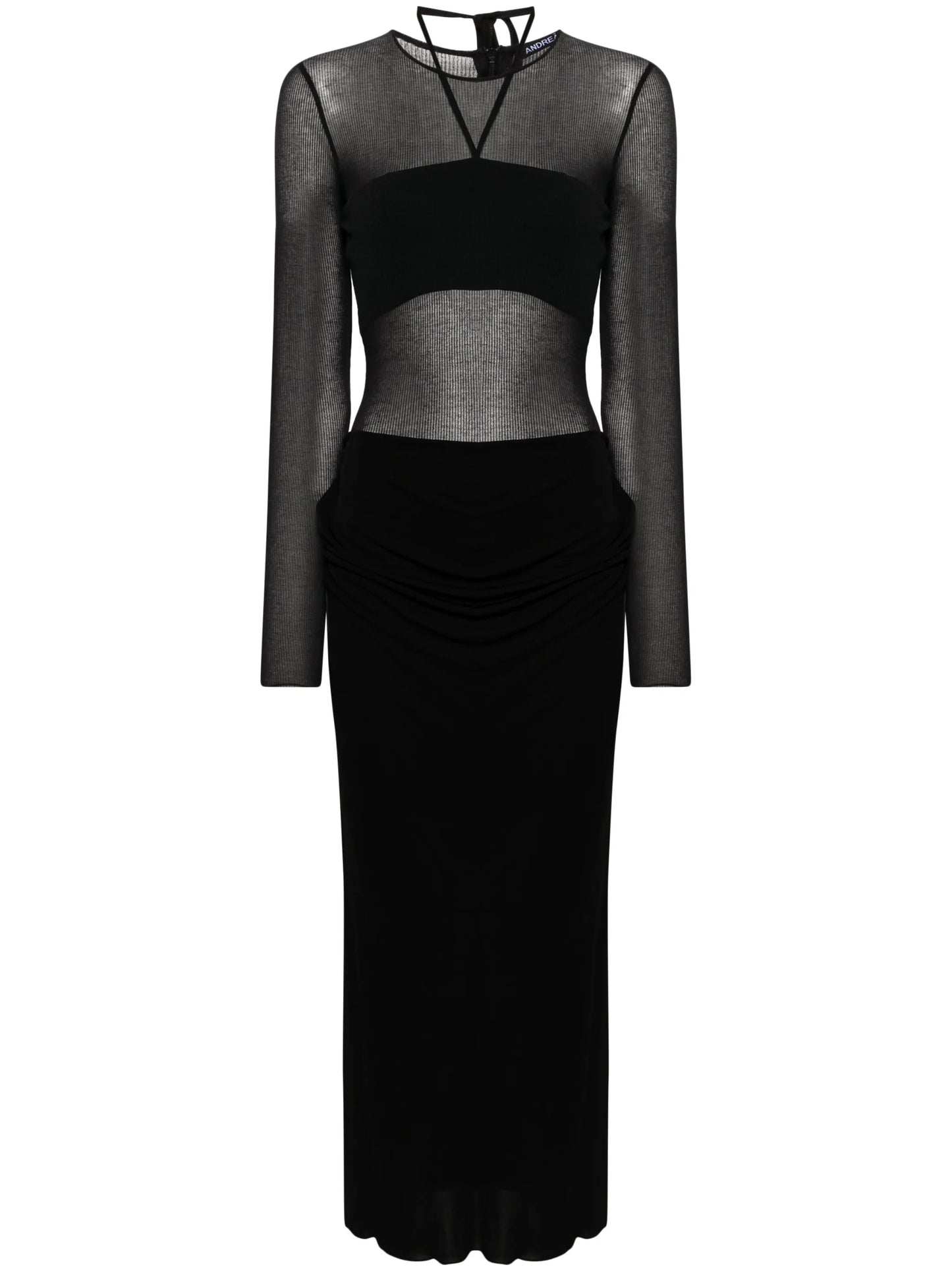 ribbed jersey midi dress