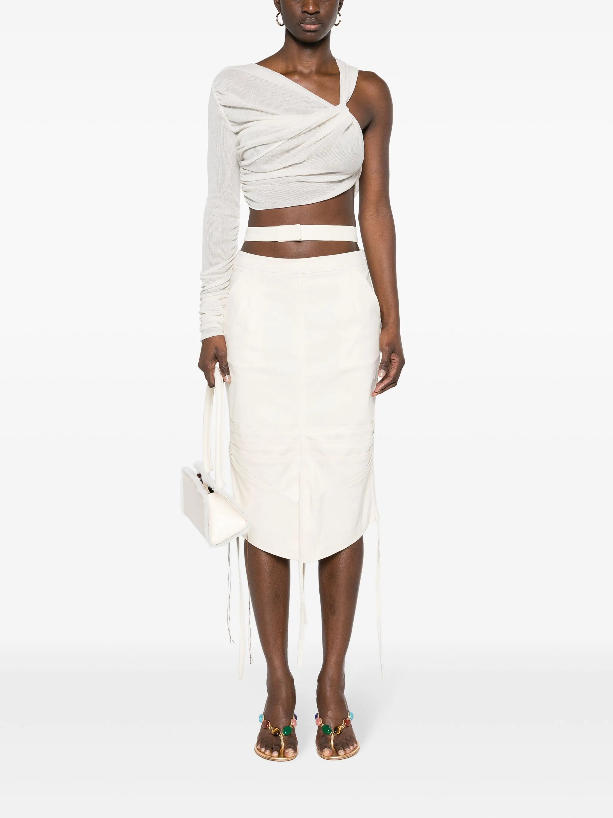 asymmetric ribbed jersey top
