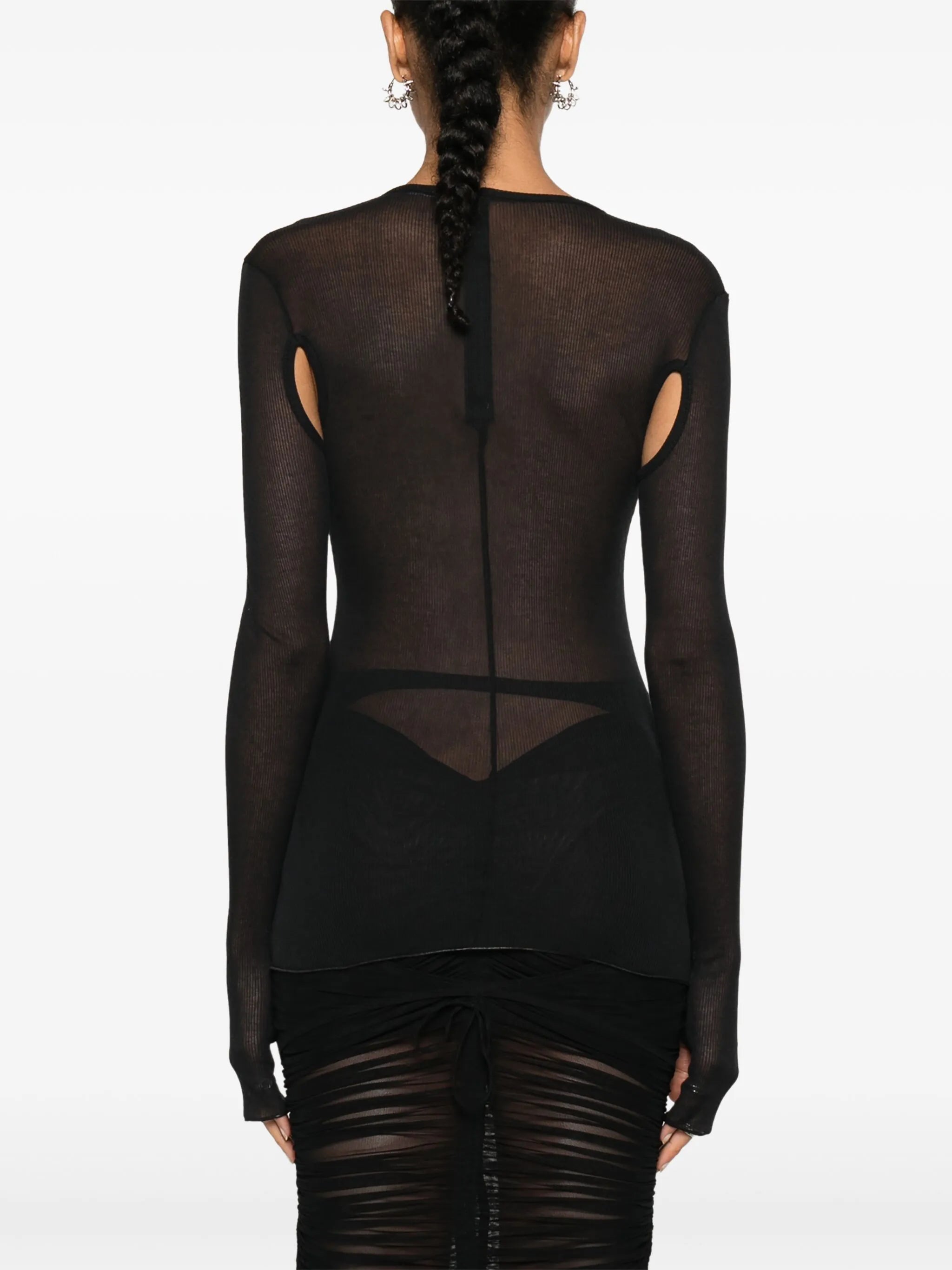 cut-out ribbed top