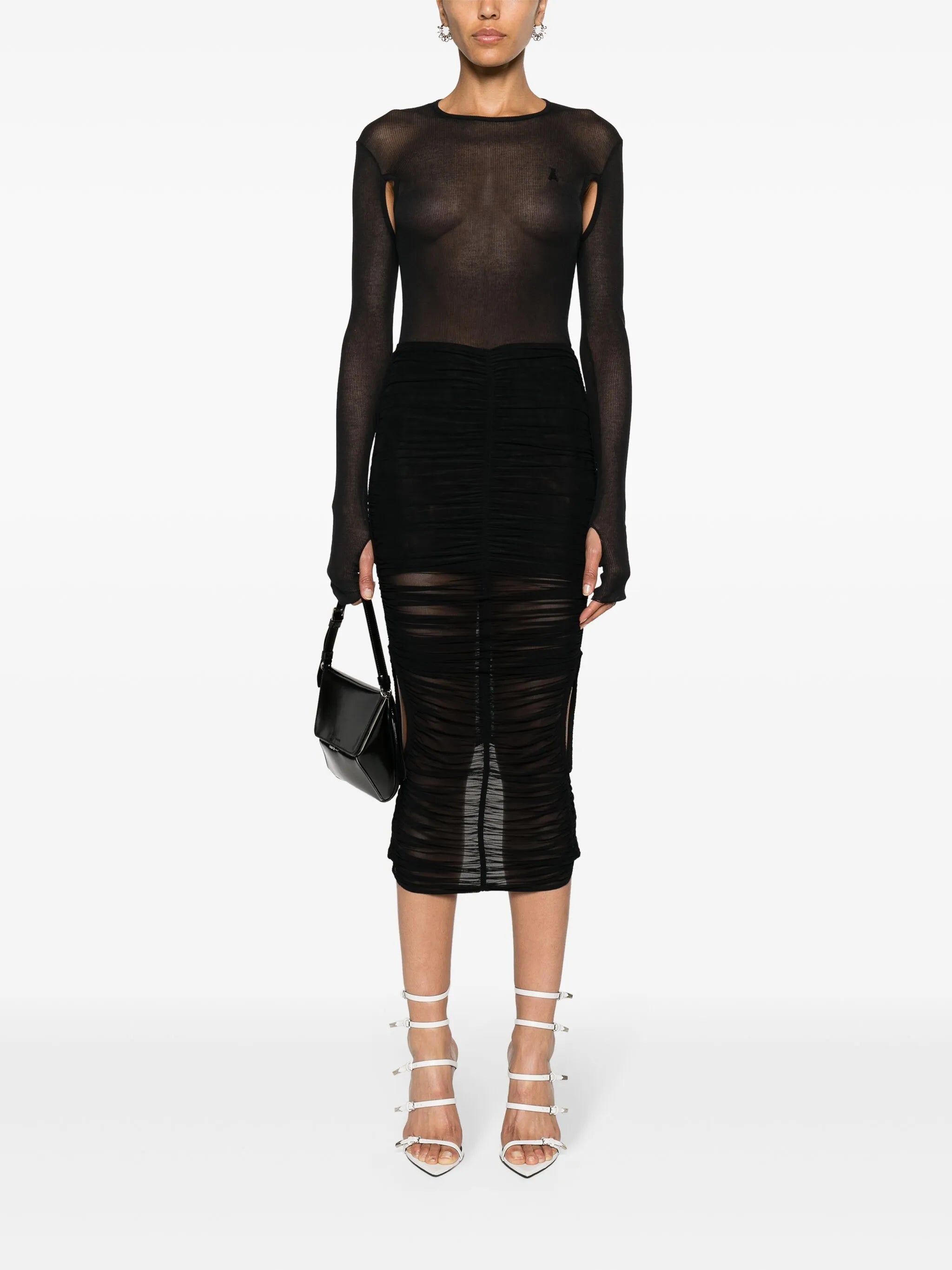 cut-out ribbed top