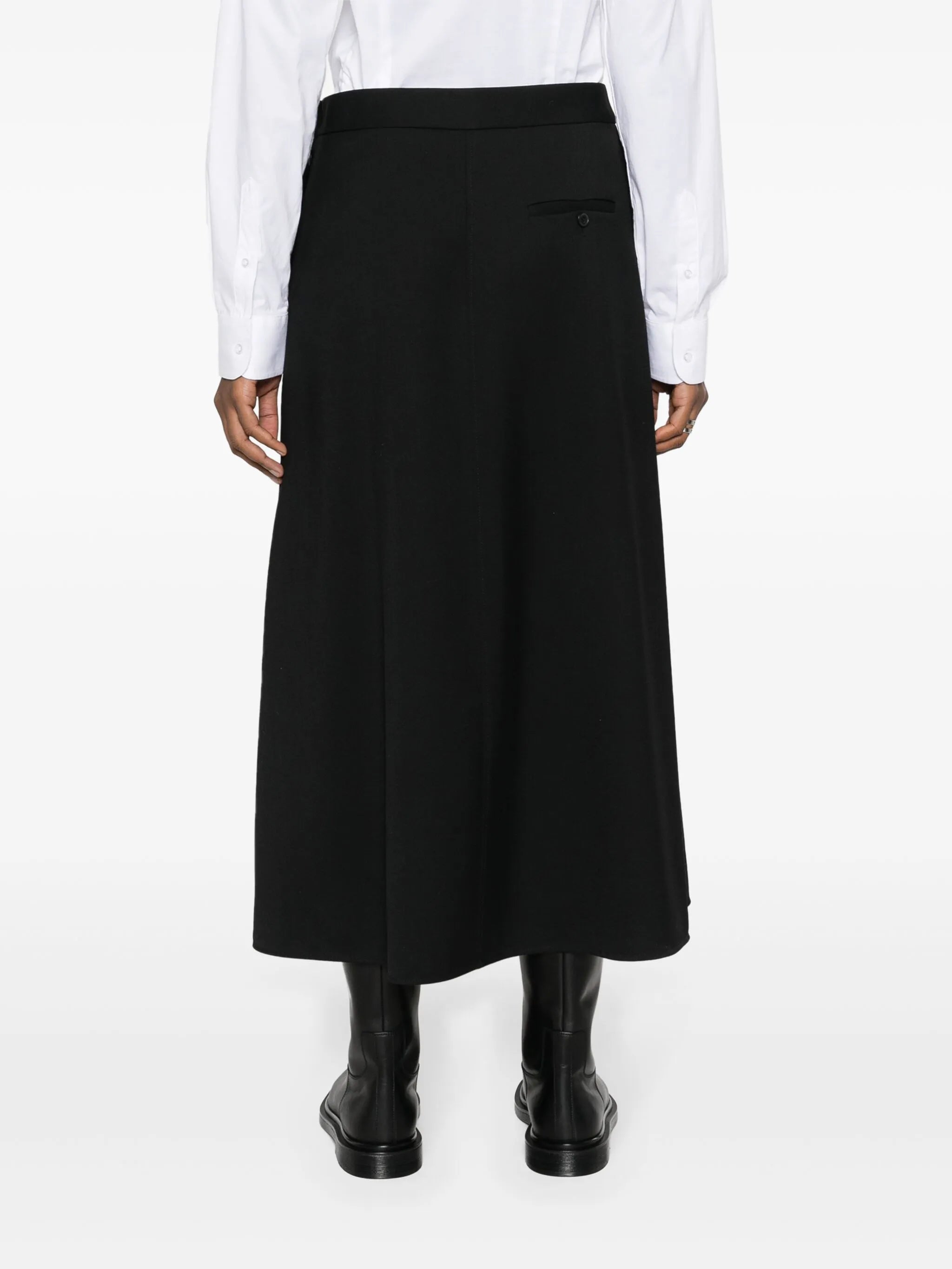 A-line wool midi skirt