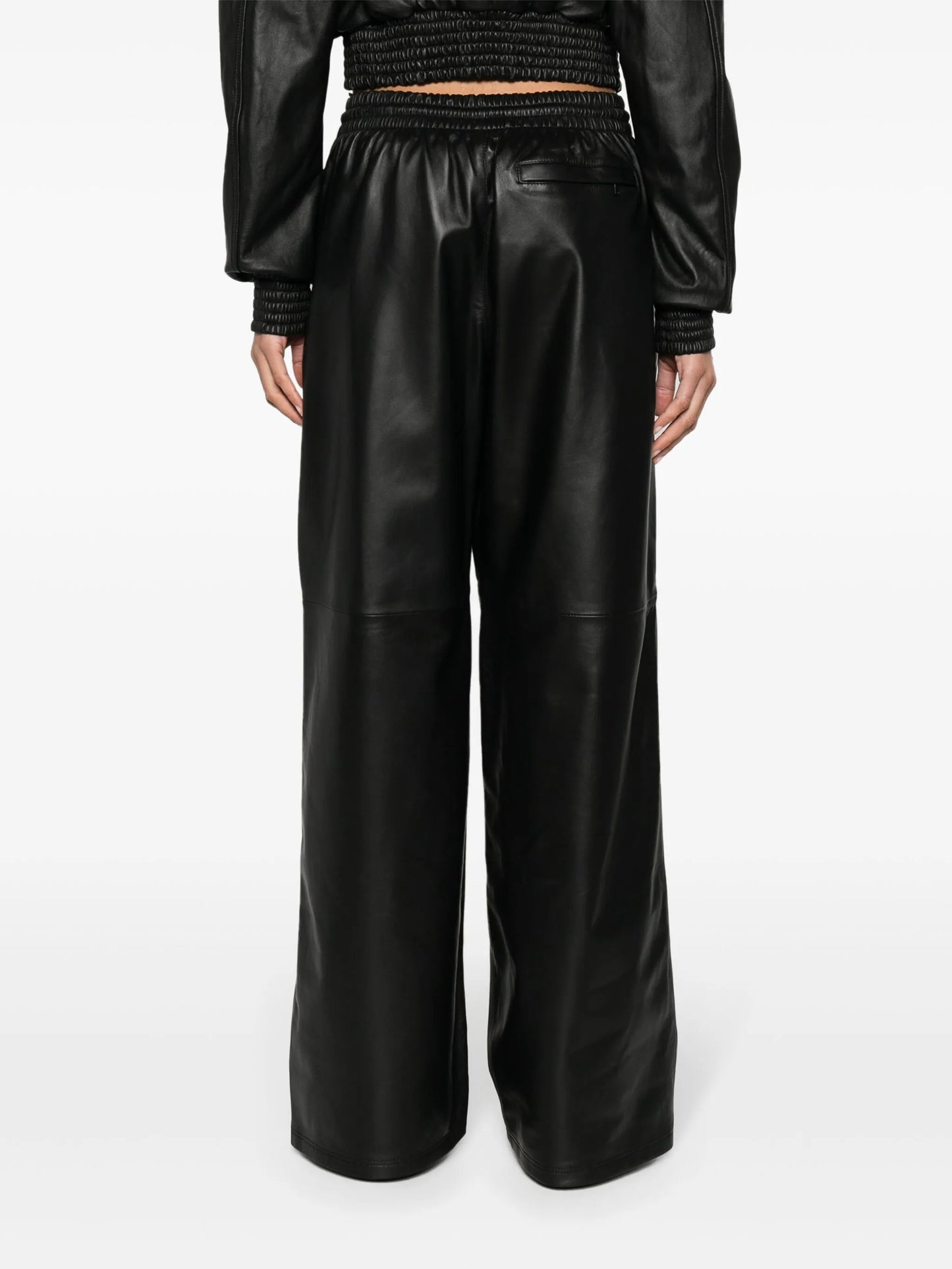 high-waist wide-leg trousers