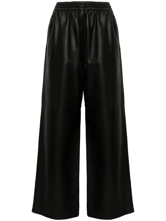 high-waist wide-leg trousers