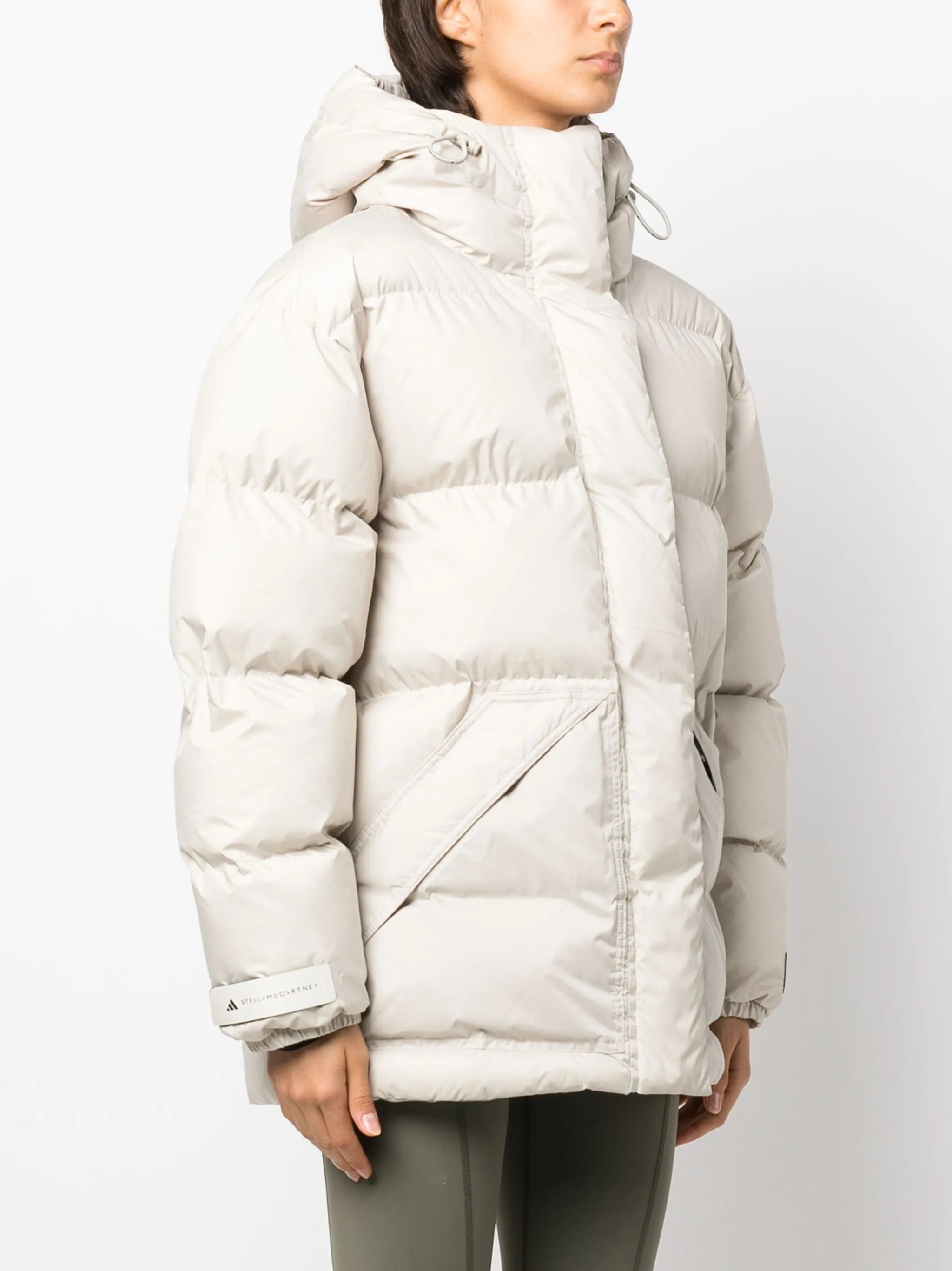 logo-print puffer coat