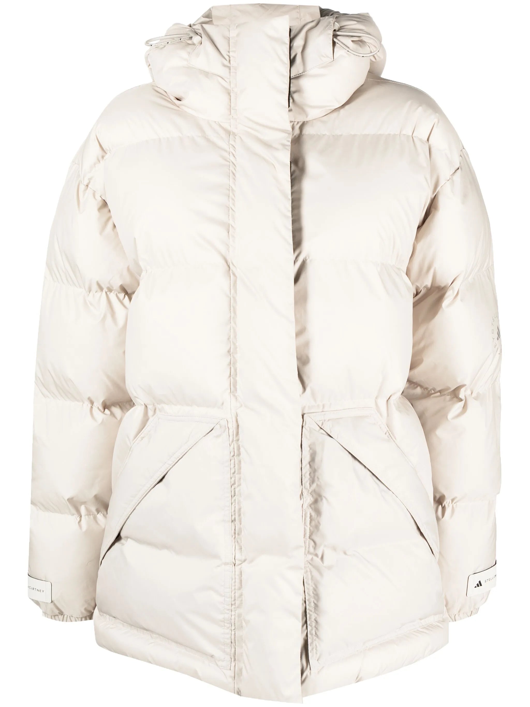 logo-print puffer coat