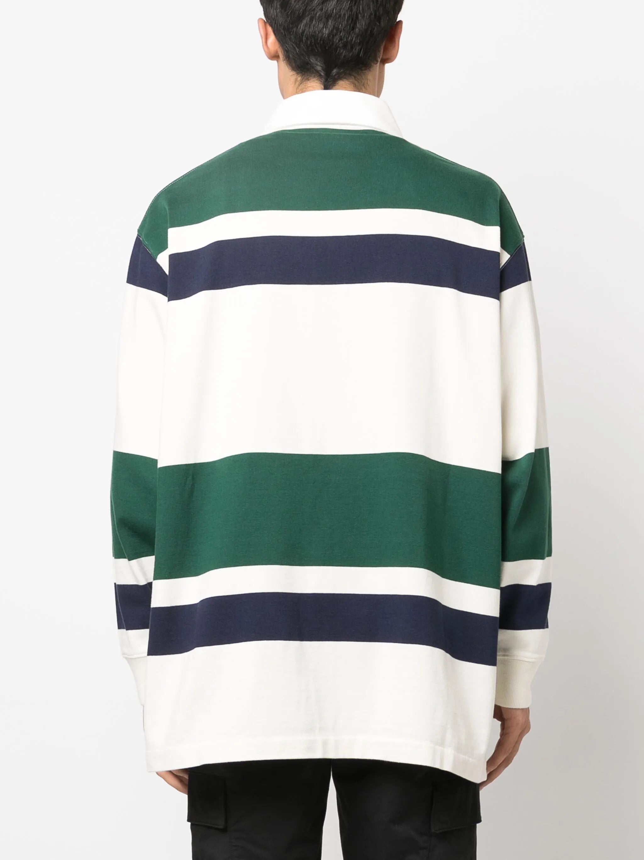 striped cotton polo shirt
