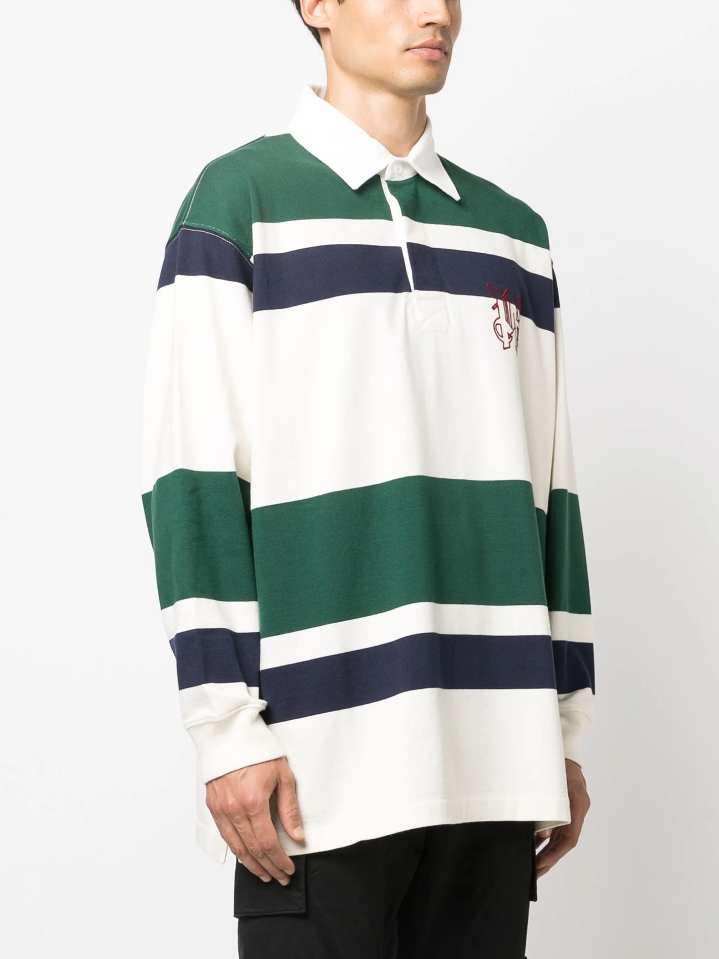 striped cotton polo shirt