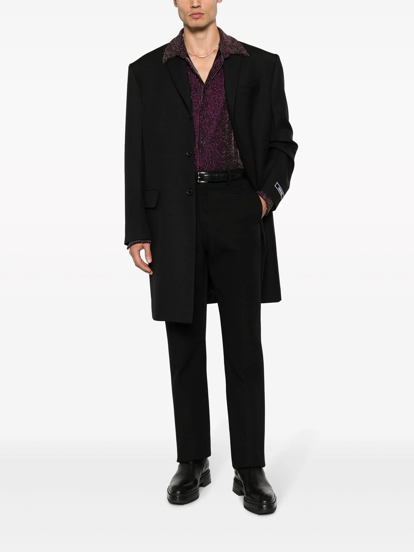 tailored virgin-wool coat