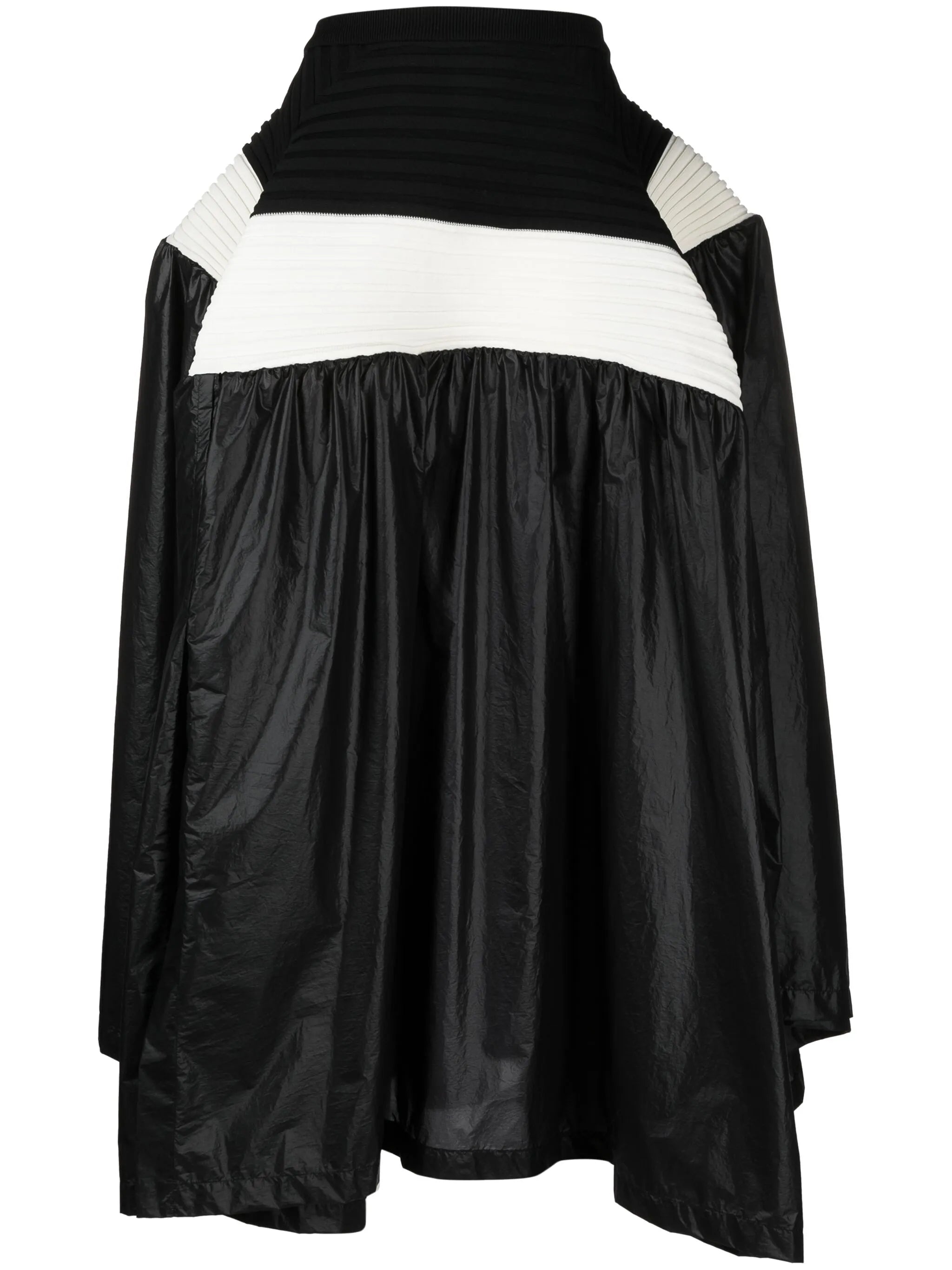 colour-block pleated skirt