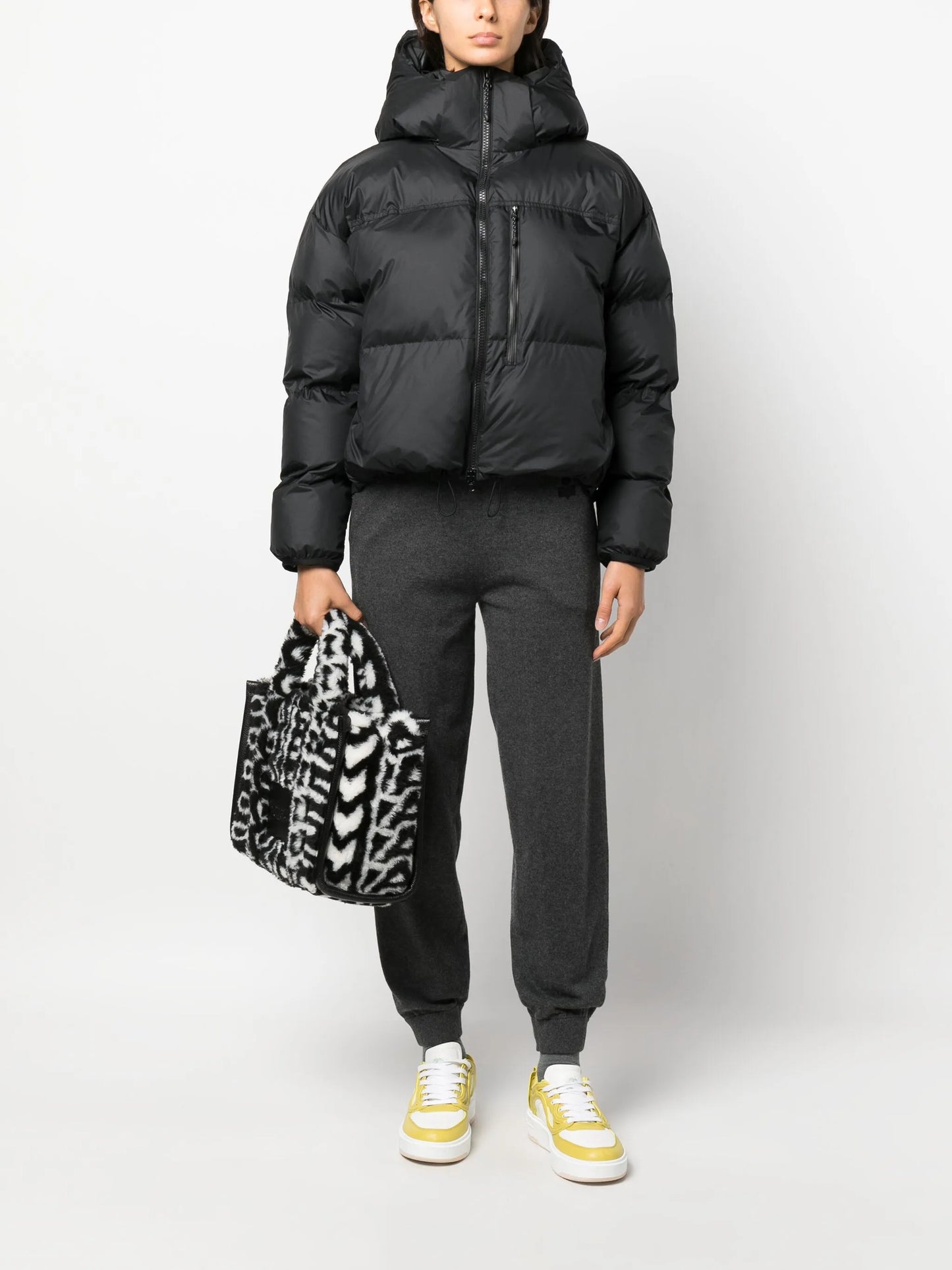 logo-patch puffer jacket