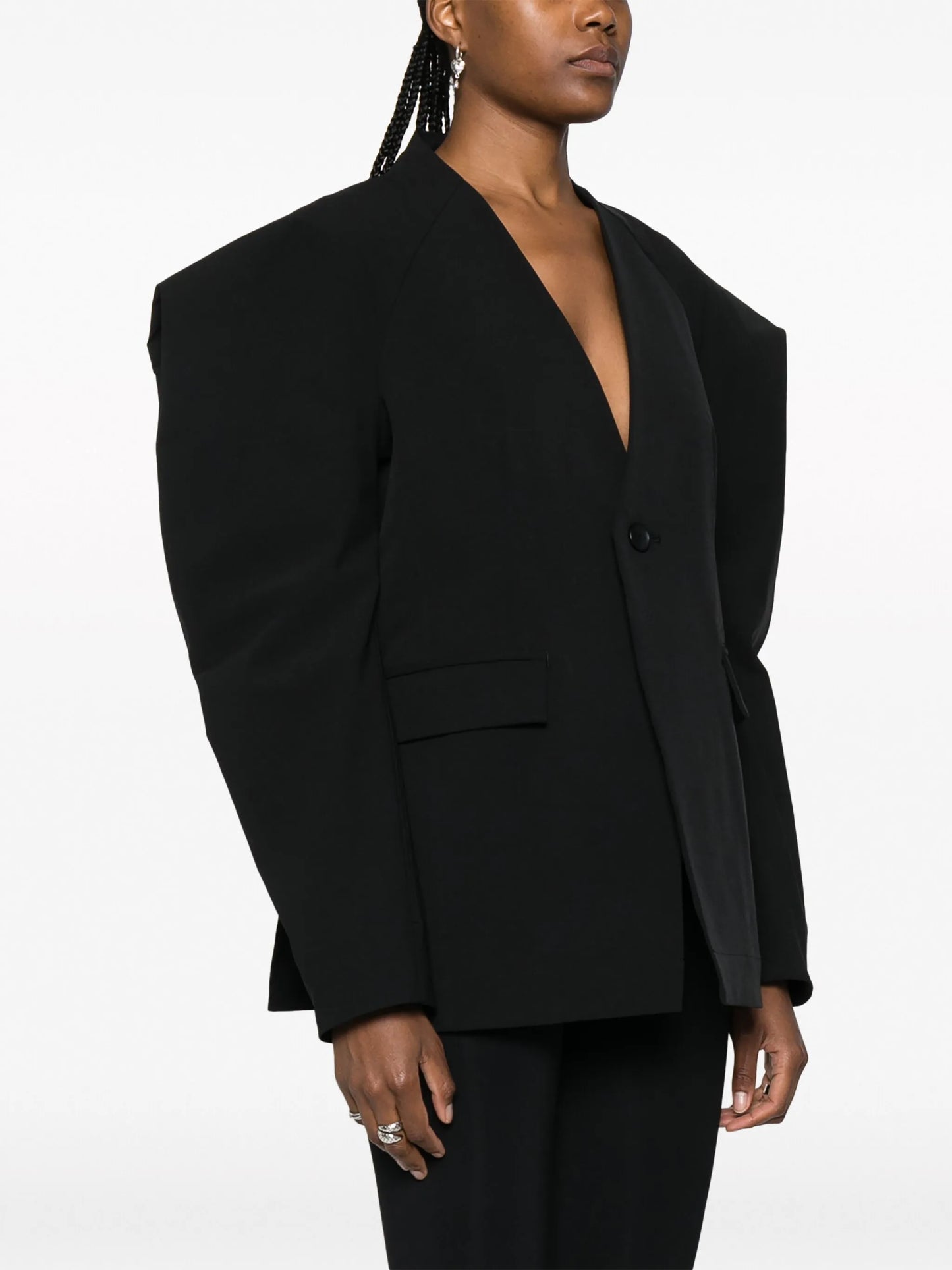 Canopy 3D-shoulder blazer jacket