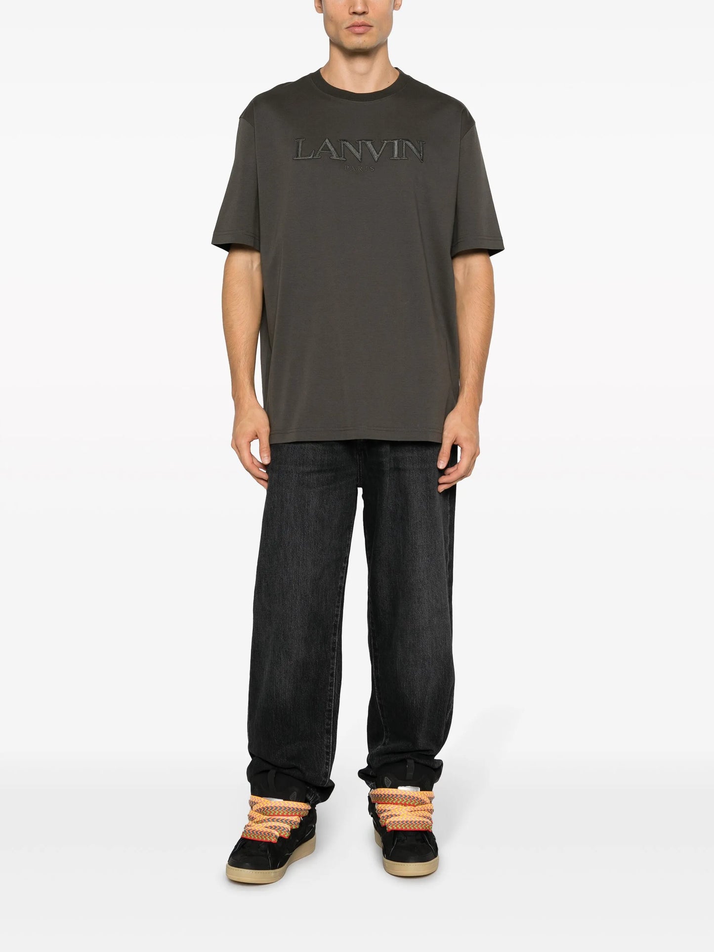 logo-embroidered cotton T-shirt
