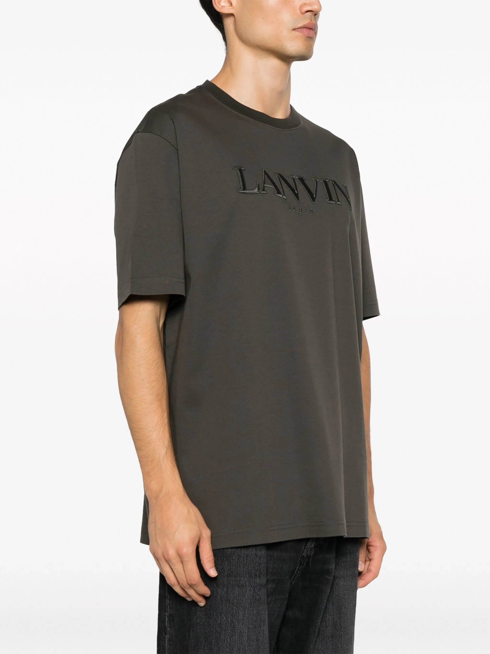 logo-embroidered cotton T-shirt