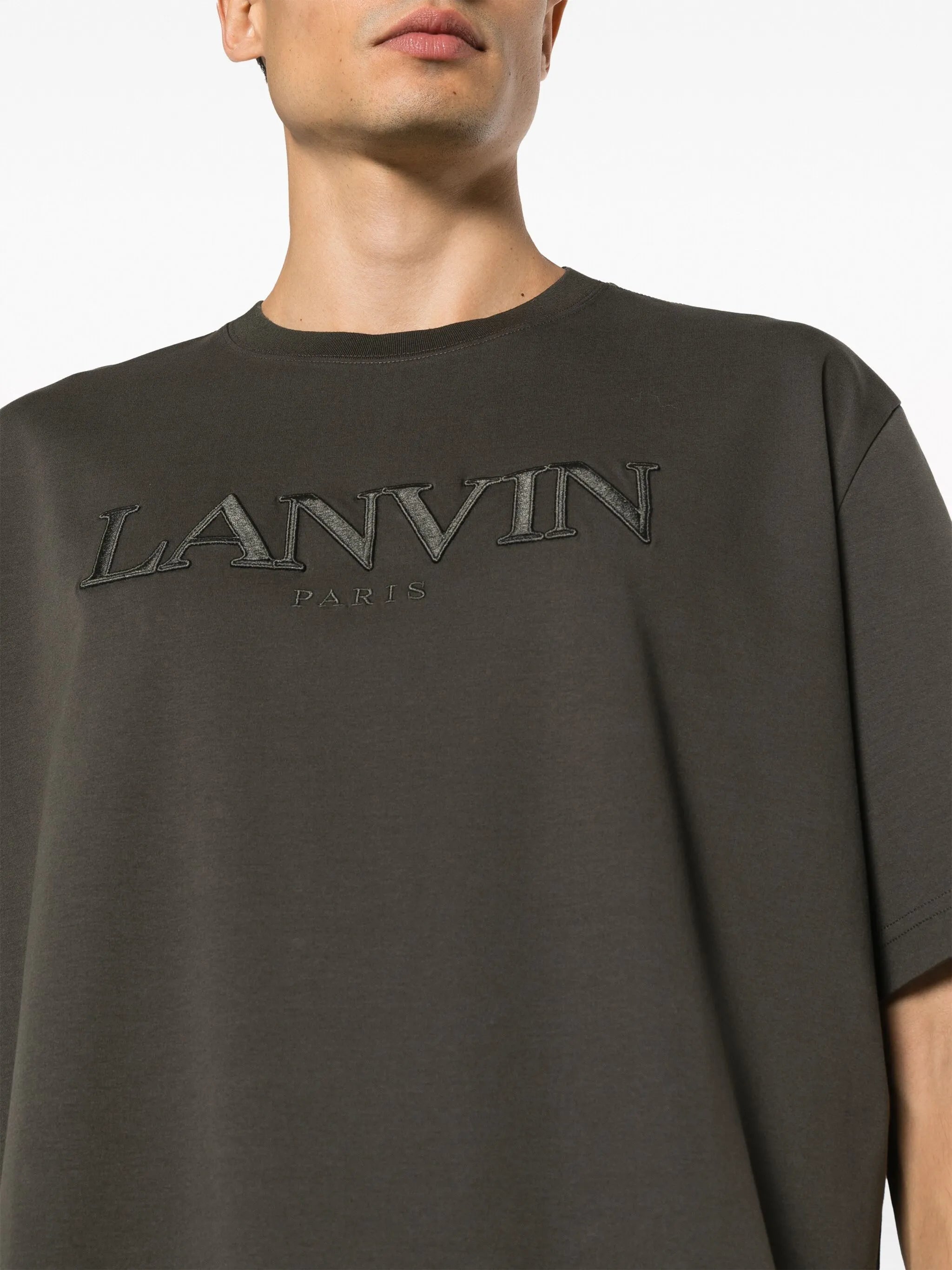 logo-embroidered cotton T-shirt